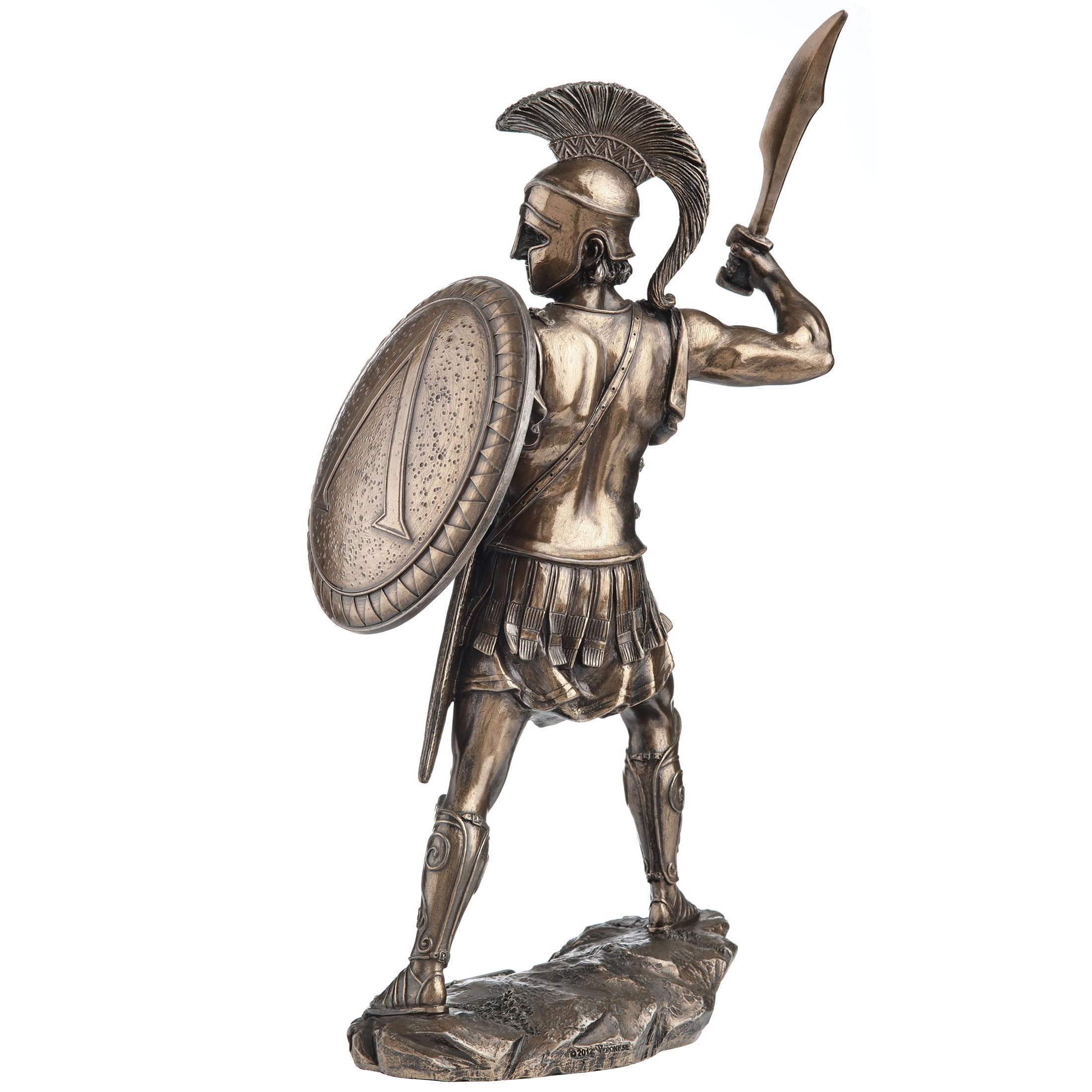 Spartan Warrior With Sword And Hoplite Shield