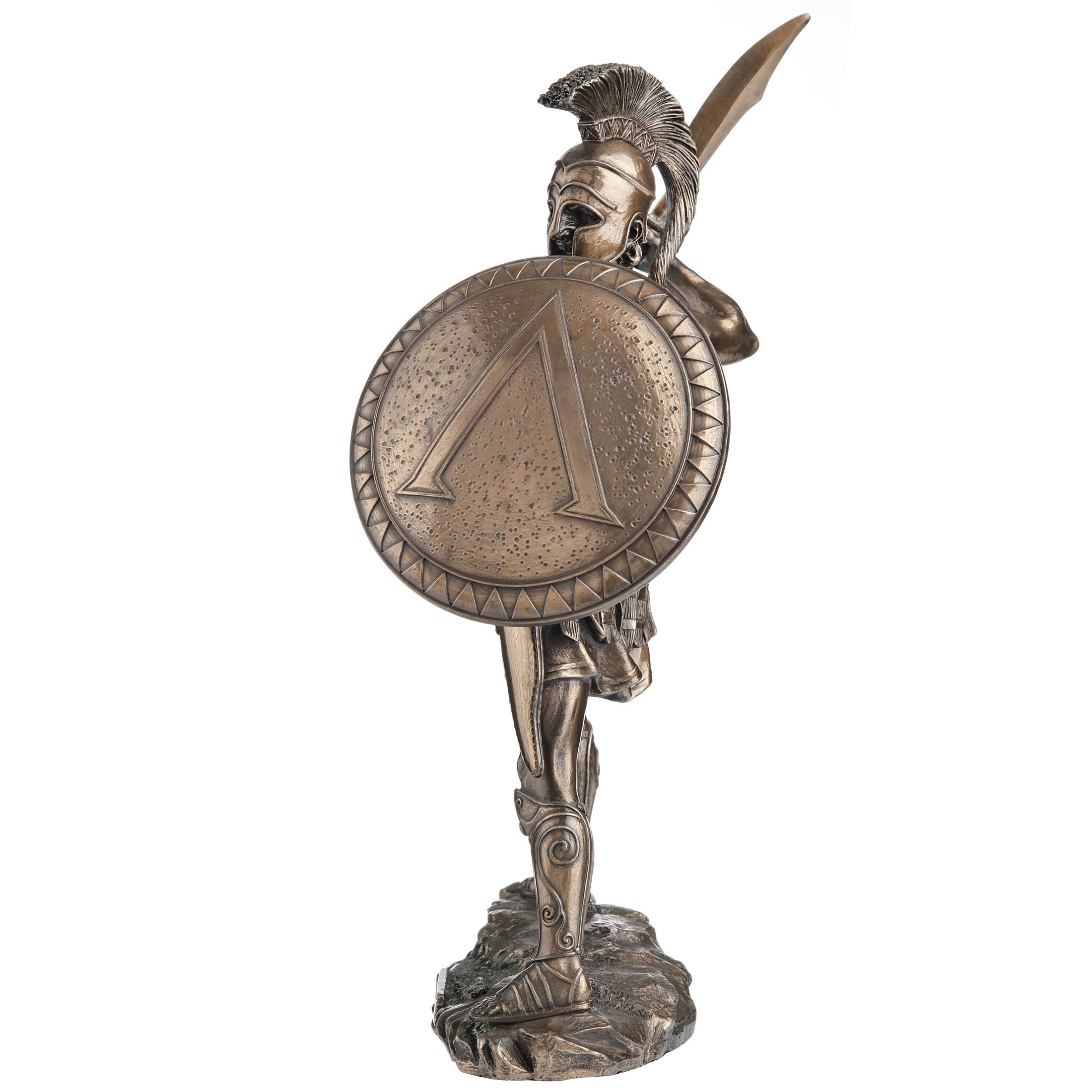 Spartan Warrior With Sword And Hoplite Shield