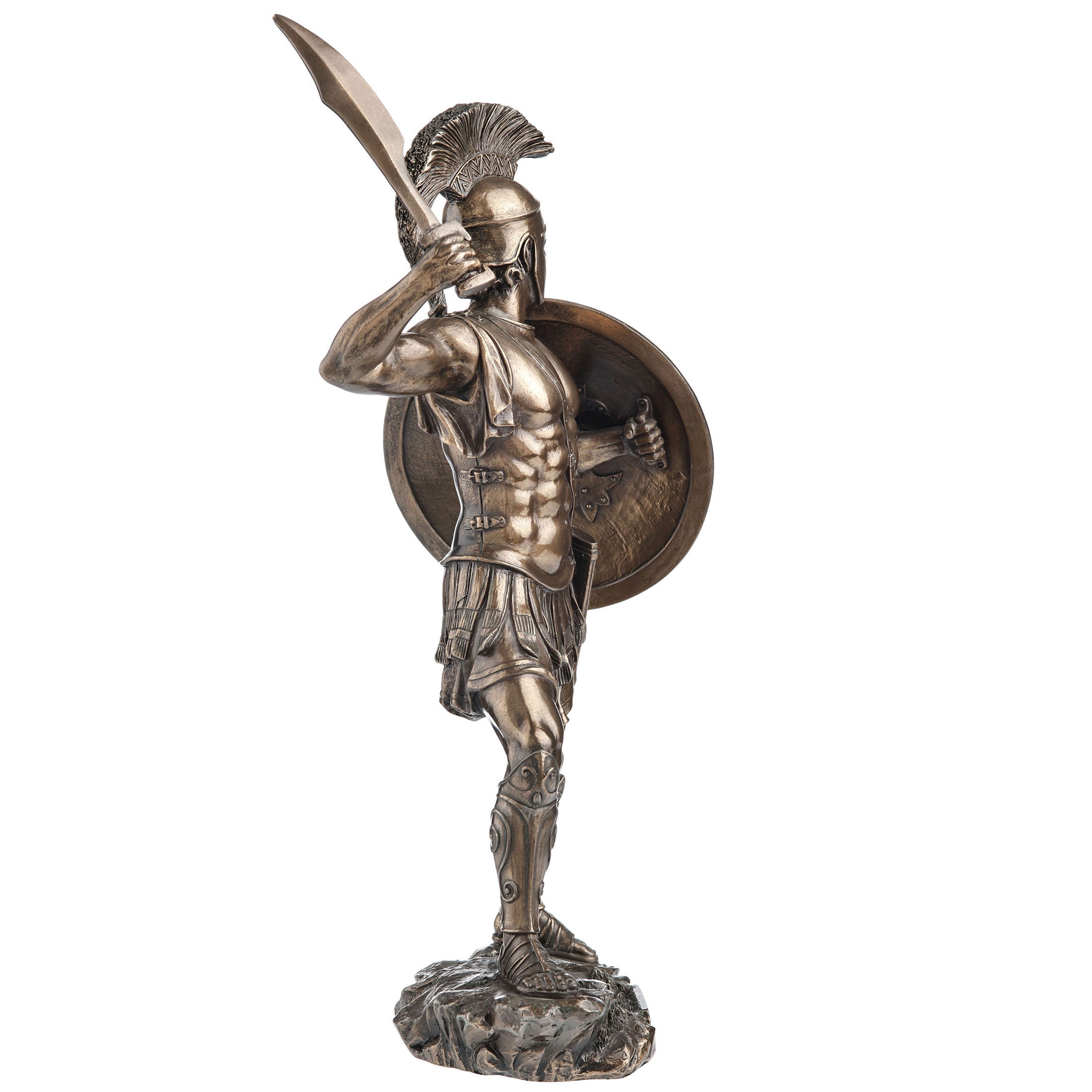 Spartan Warrior With Sword And Hoplite Shield