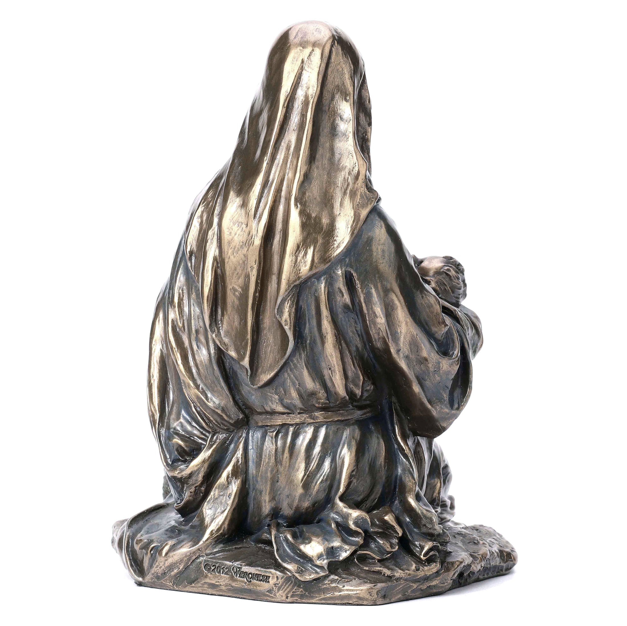 Mary Holding Baby Jesus With Lamb Aside
