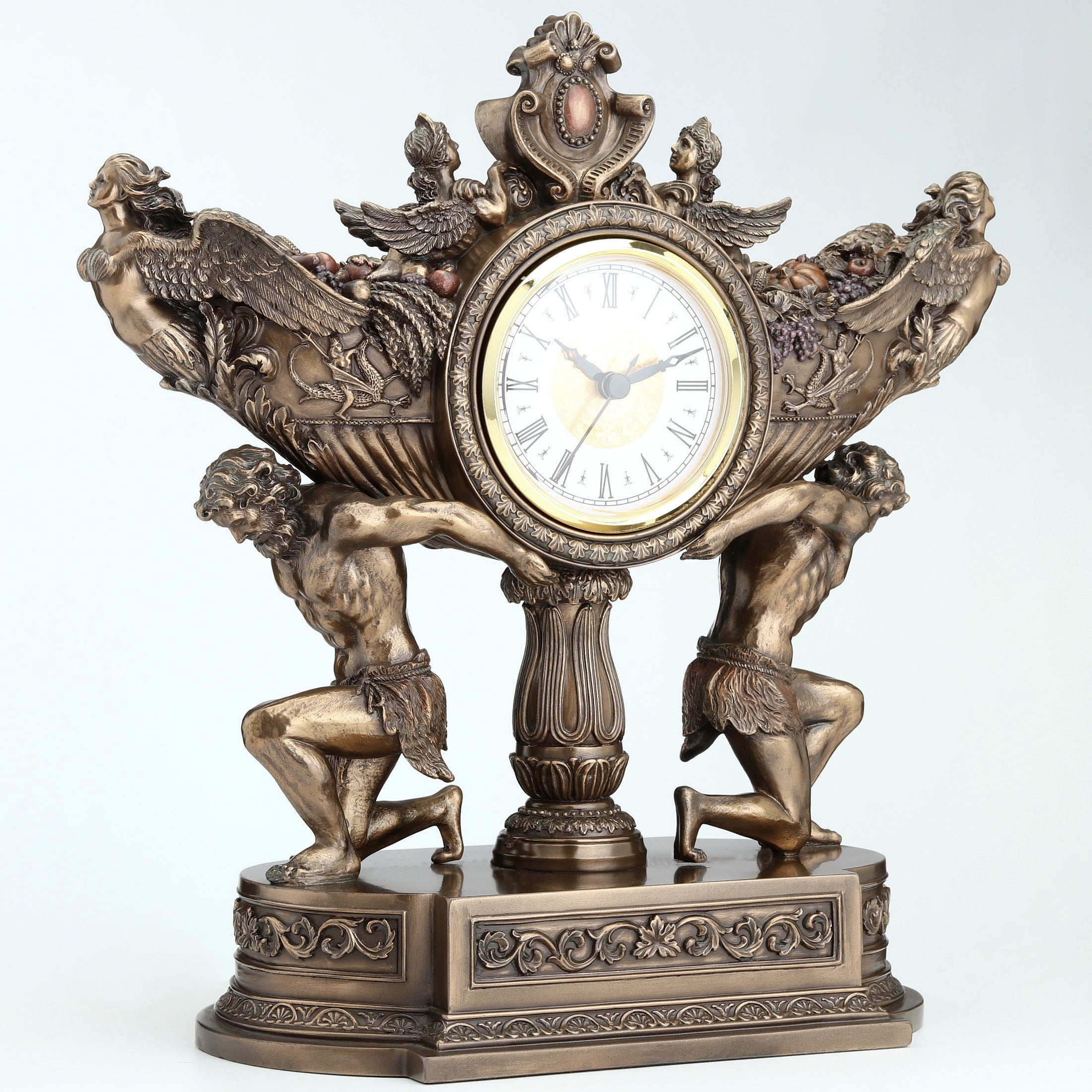 Strong Men Carrying Vessel Of Harvest Clock (Mbz+Color)