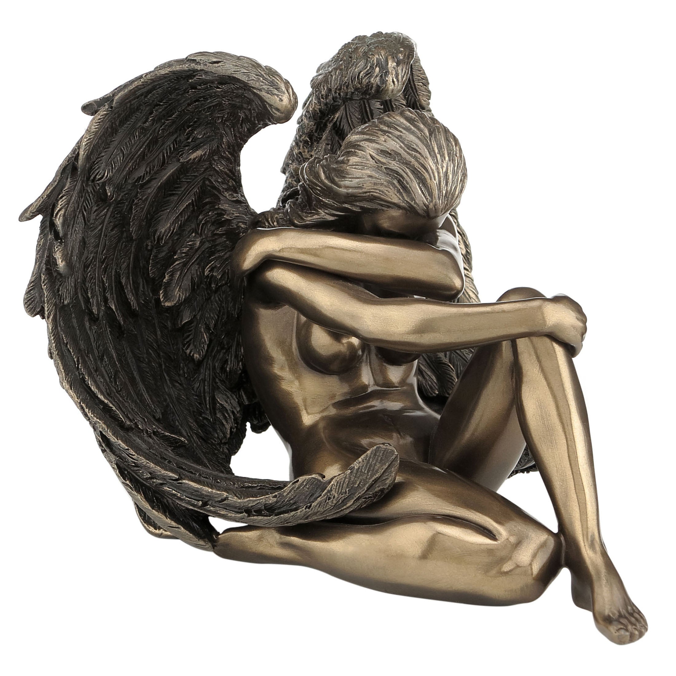 Winged Nude Female Sitting With Arm Holding Knee (Mbz)