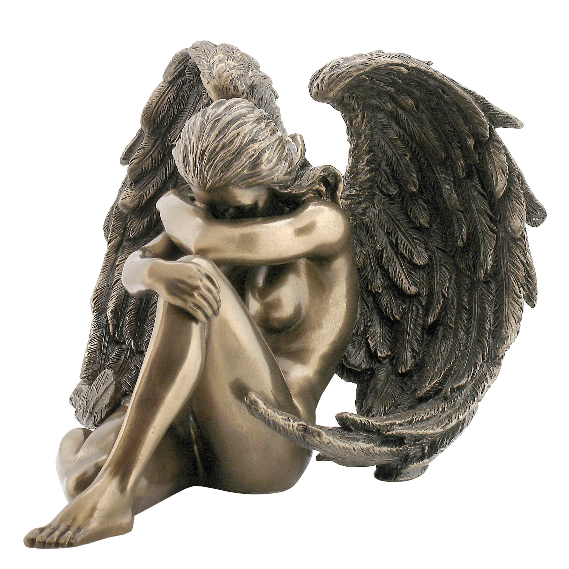 Winged Nude Female Sitting With Arm Holding Knee (Mbz)