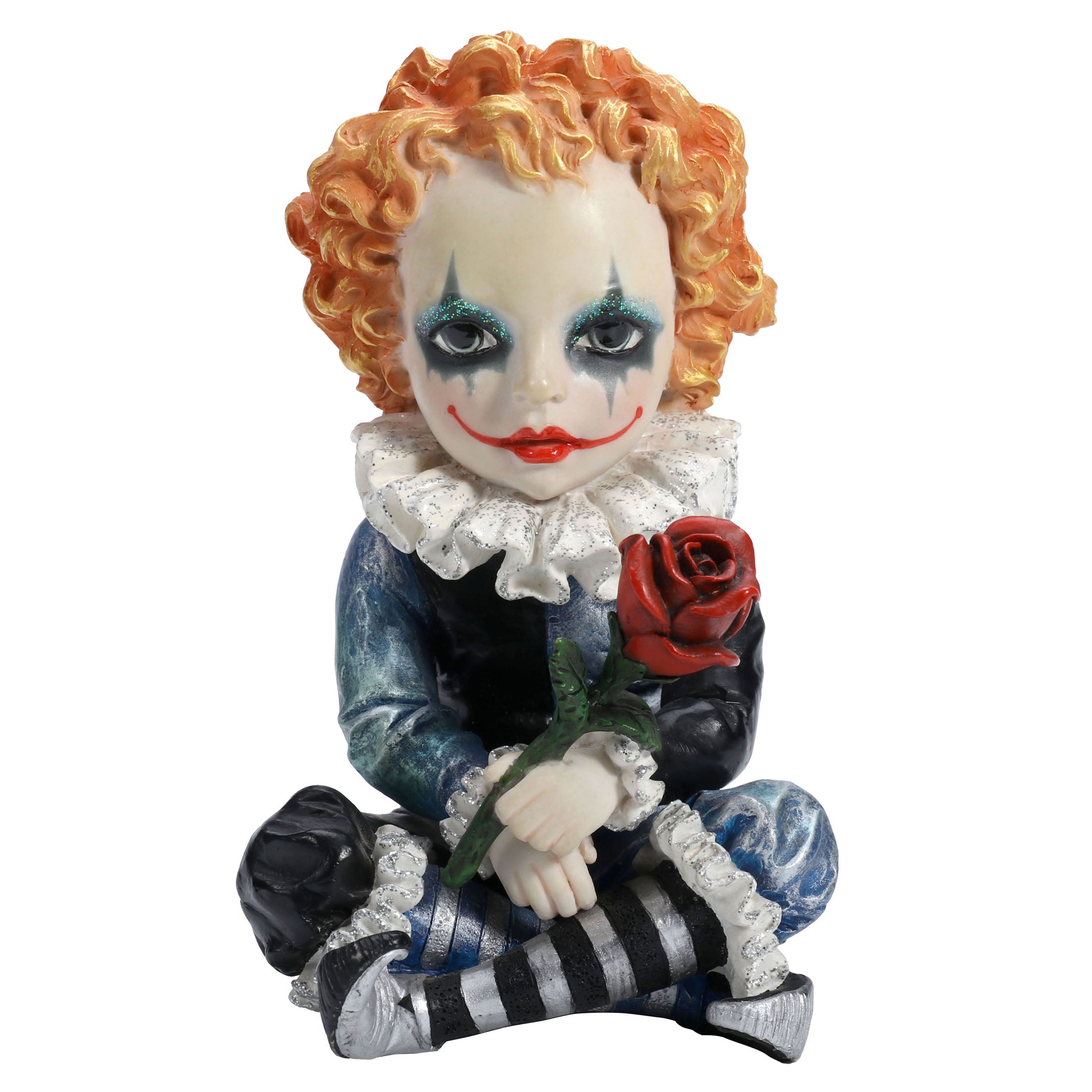 Cosplay Kids Jester Holding A Rose