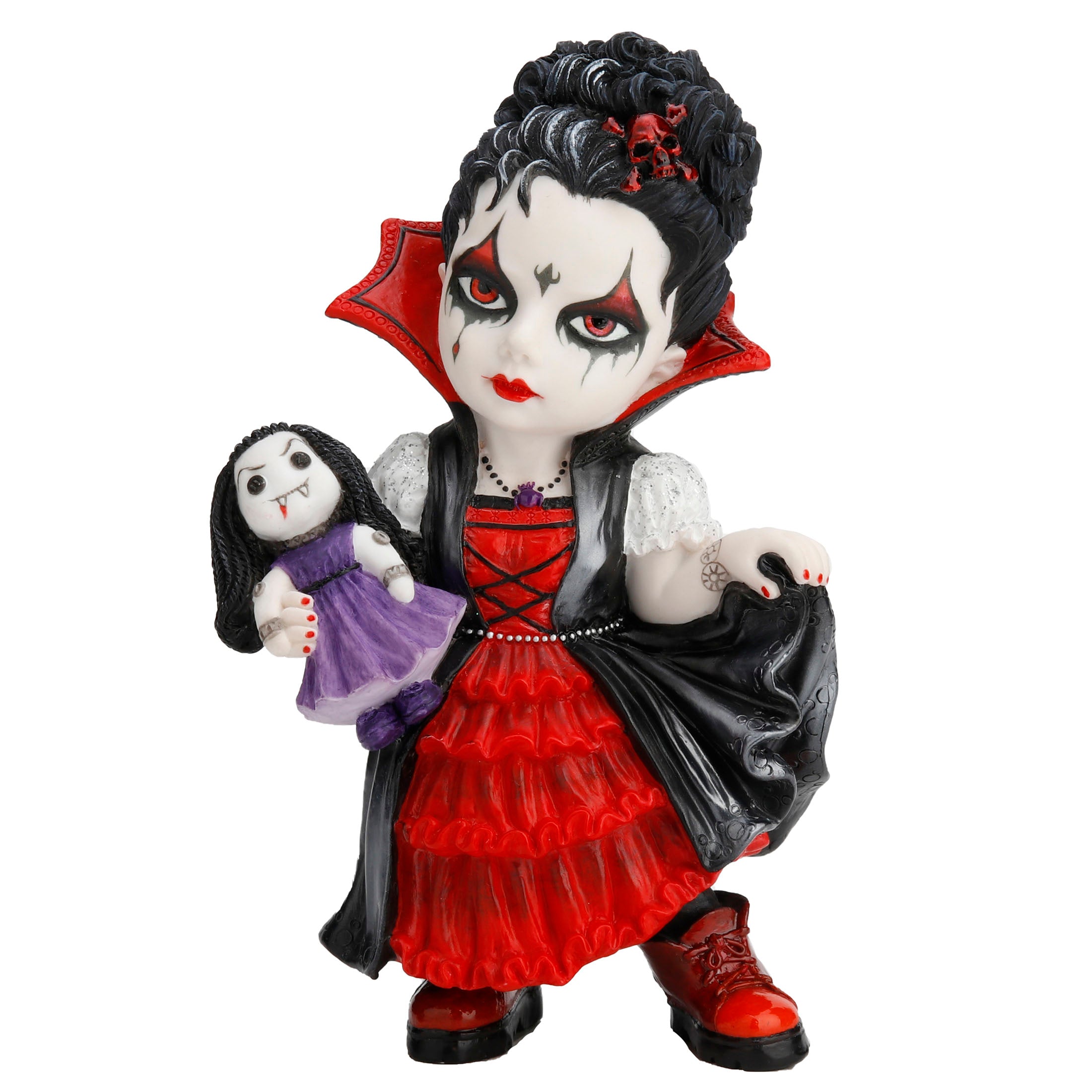 Cosplay Kids Vampire Girl Holding A Vamp Doll