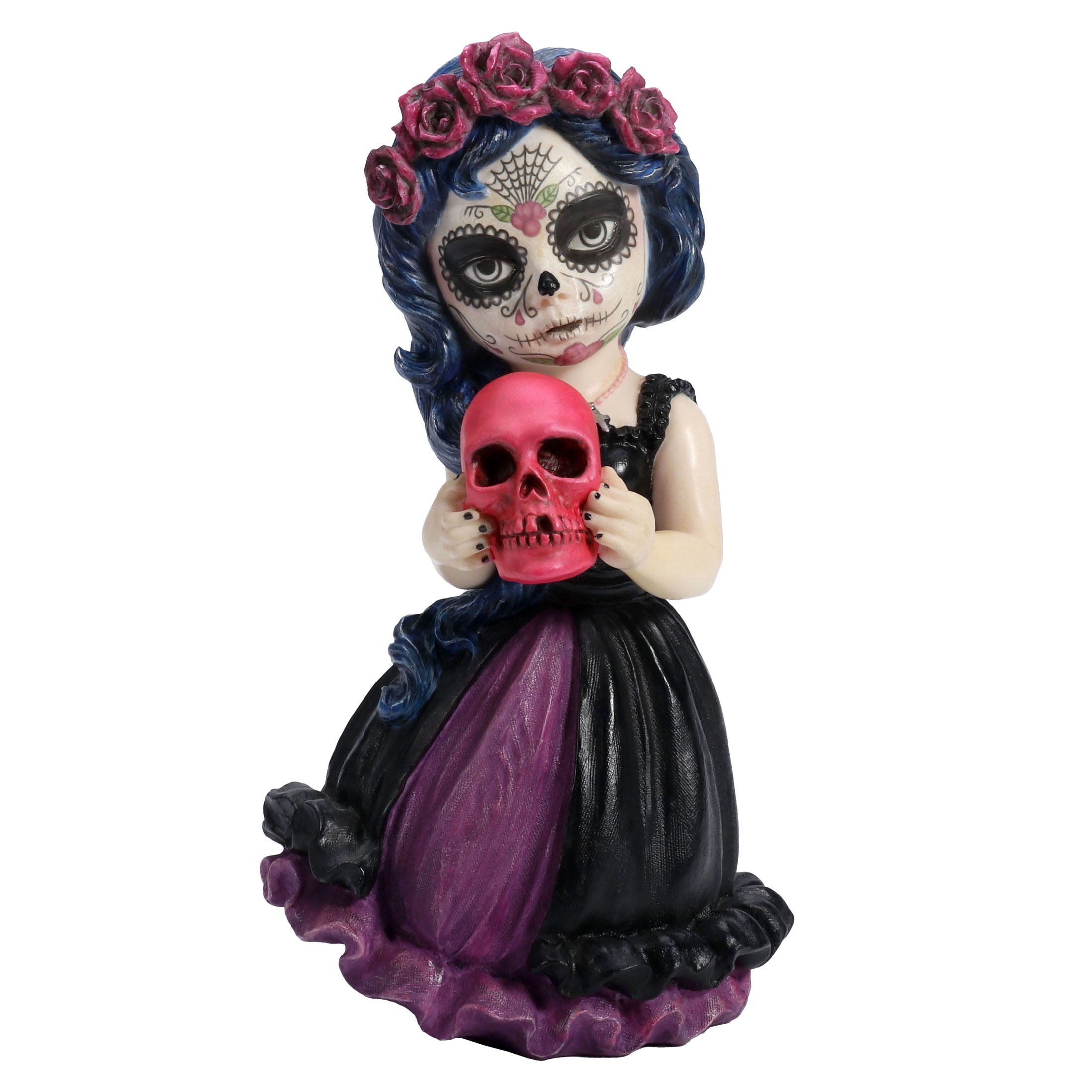 Cosplay Kids Day Of The Dead Holding Pink Skull