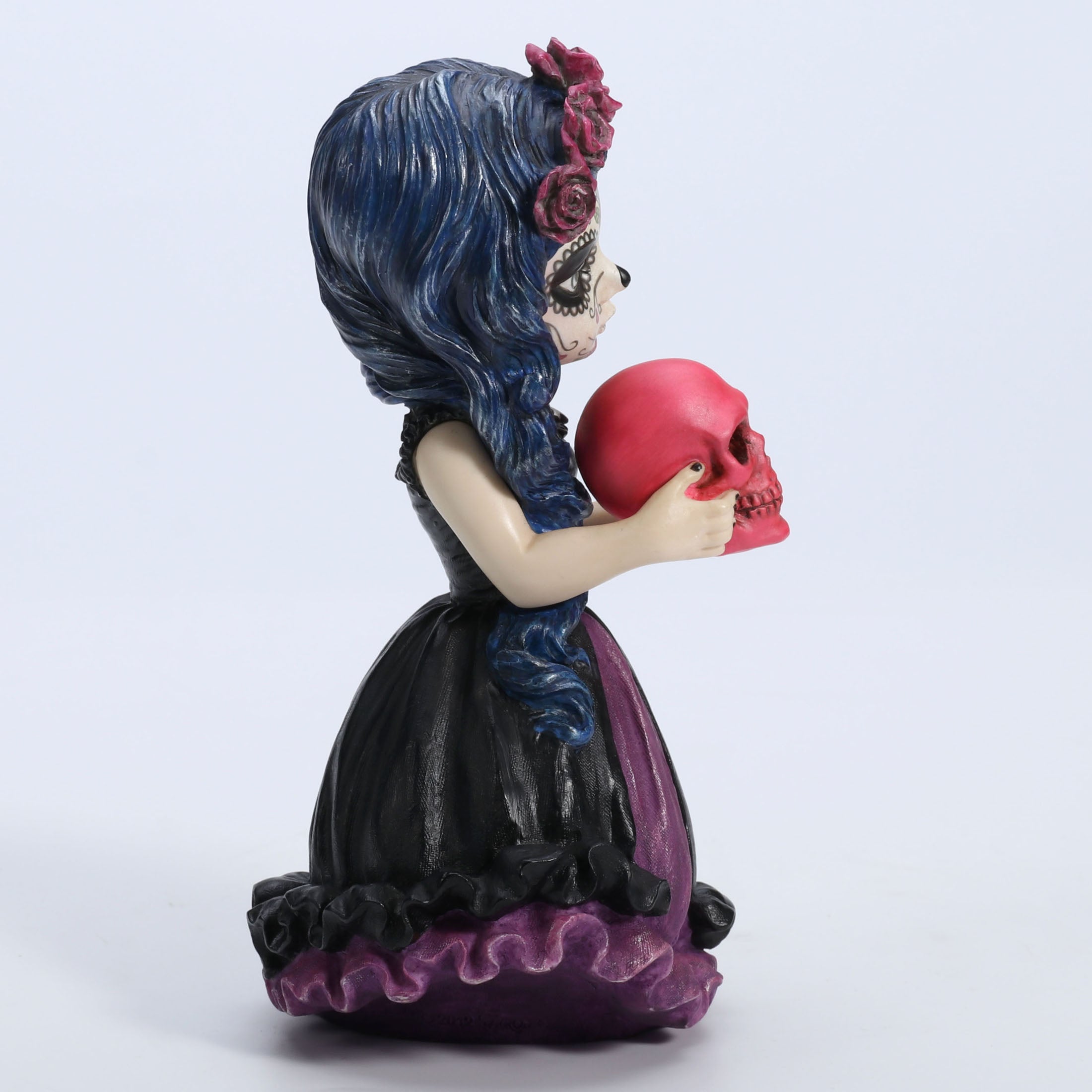 Cosplay Kids Day Of The Dead Holding Pink Skull