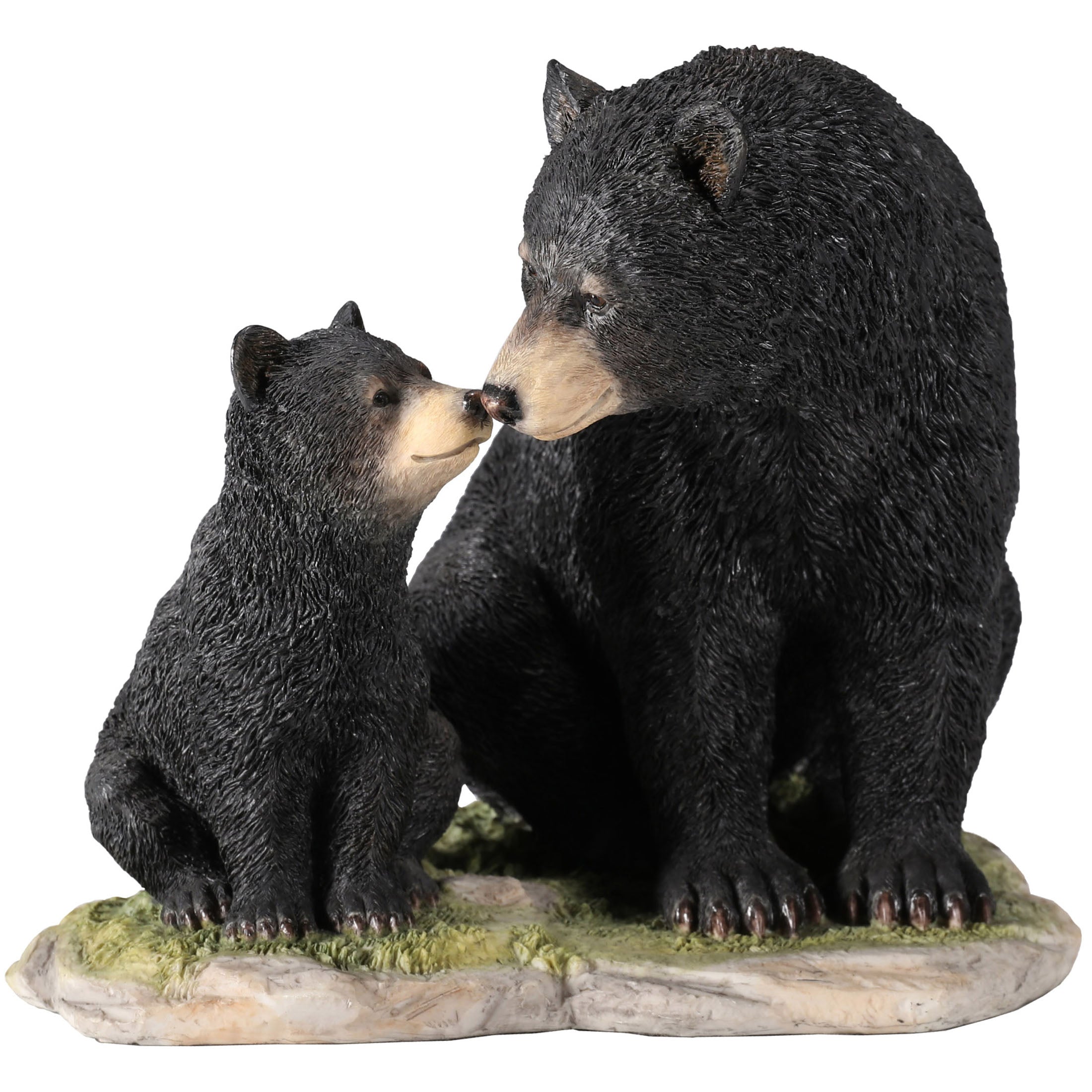 Black Bear Sitting With Her Cub