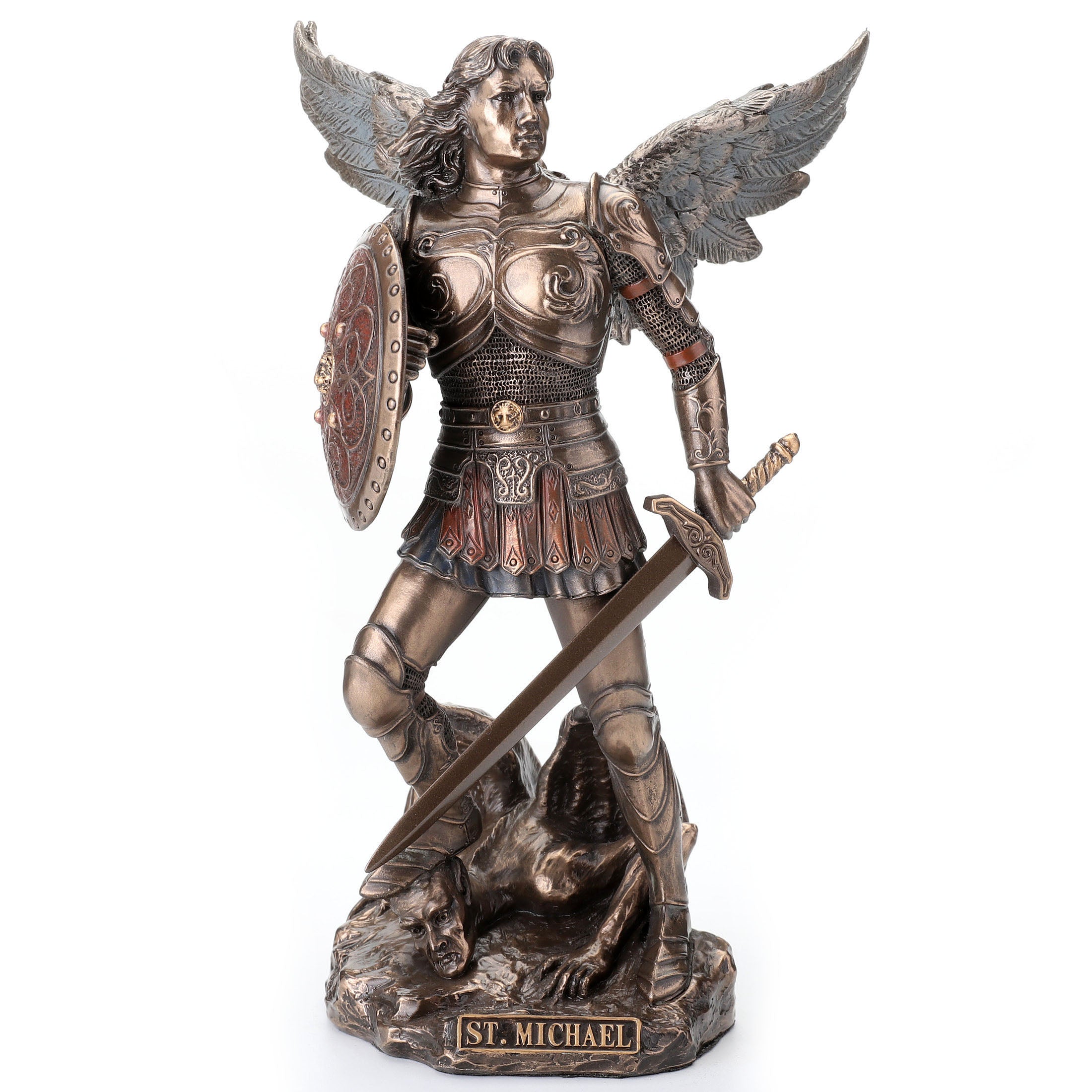 Saint Michael Standing On Demon With Sword And Shield