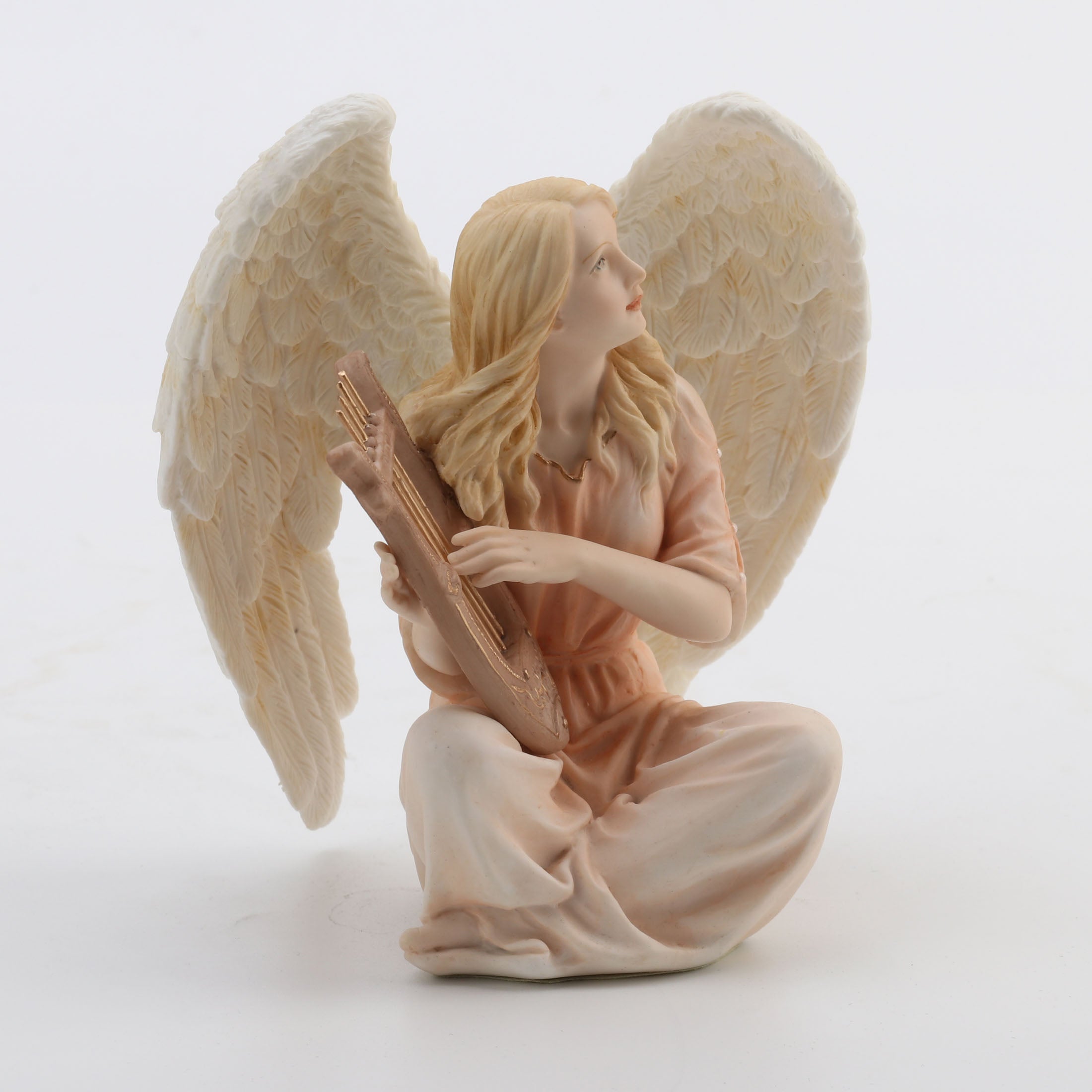 Angel Sitting With Lyre