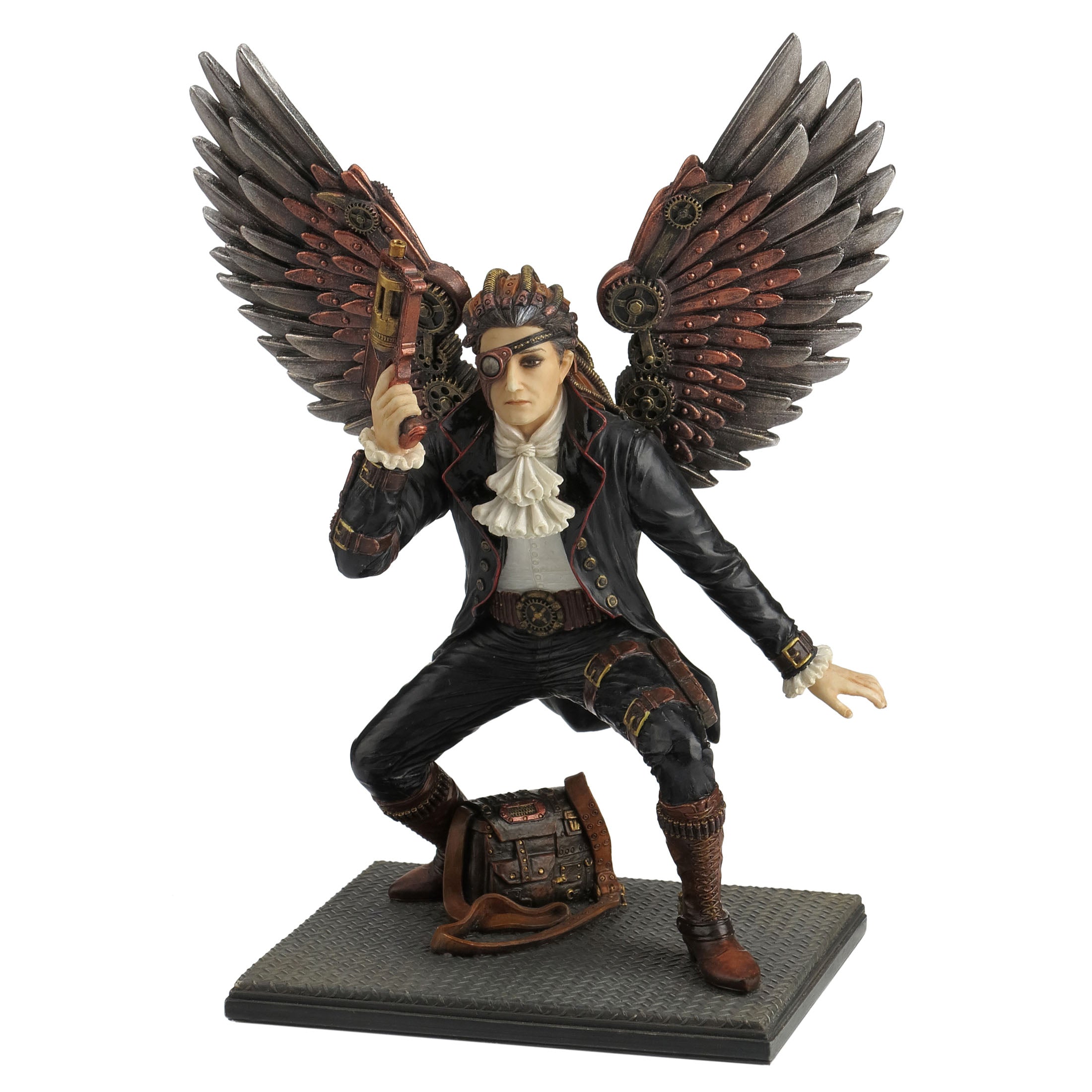 Steampunk Winged Man With Handgun