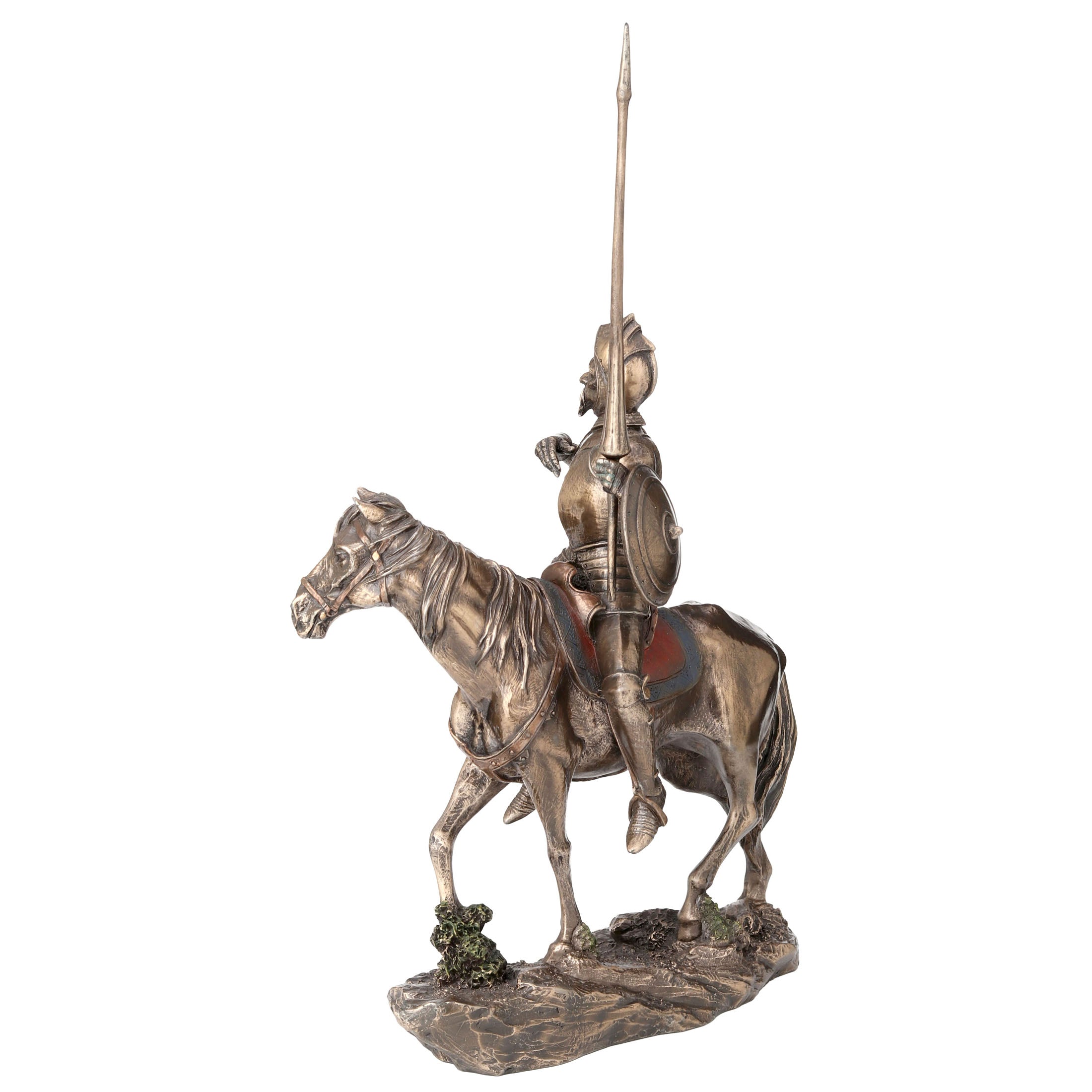 Don Quixote Wearing Full Armor On Horse With Lance And Shield (Mbz+Color)