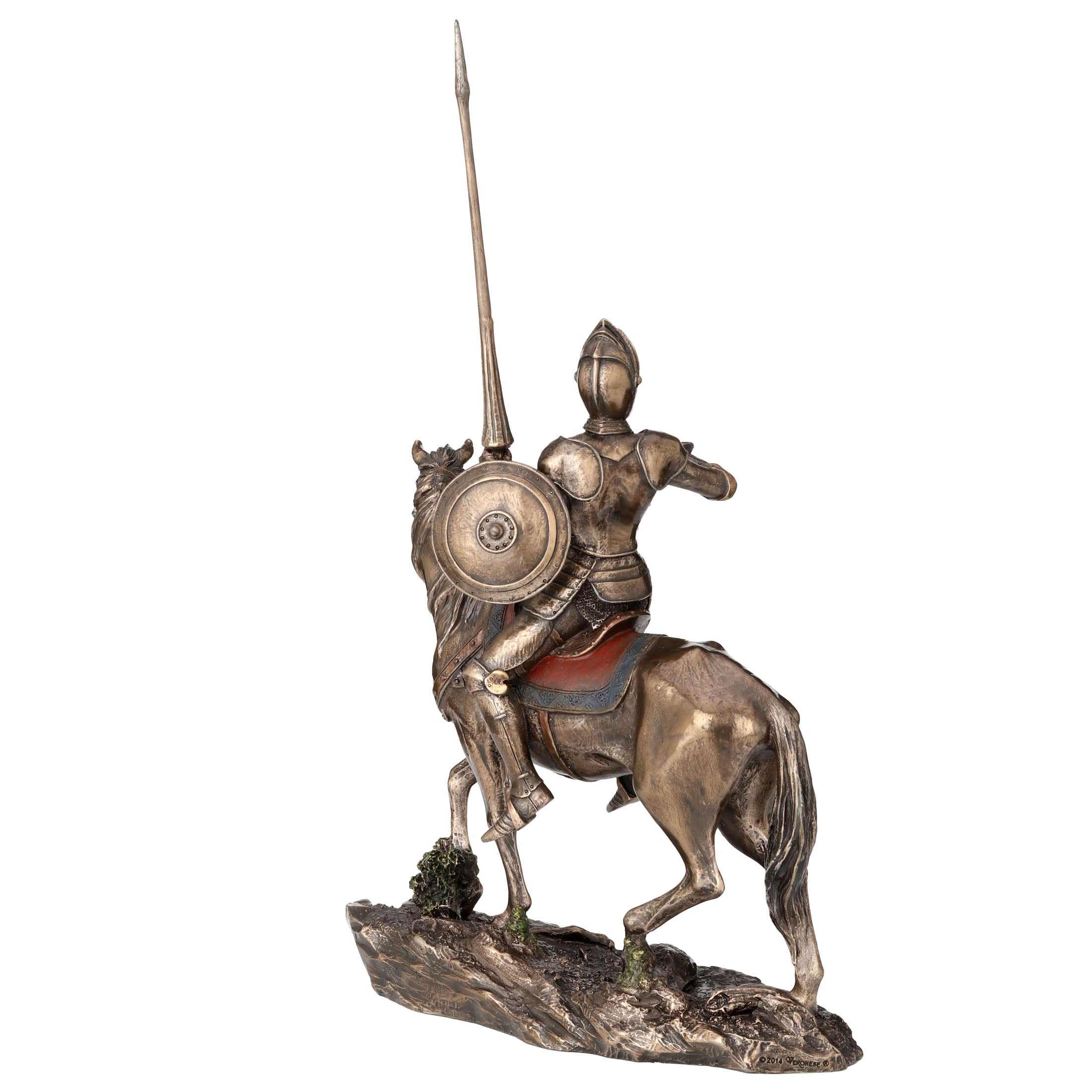 Don Quixote Wearing Full Armor On Horse With Lance And Shield (Mbz+Color)