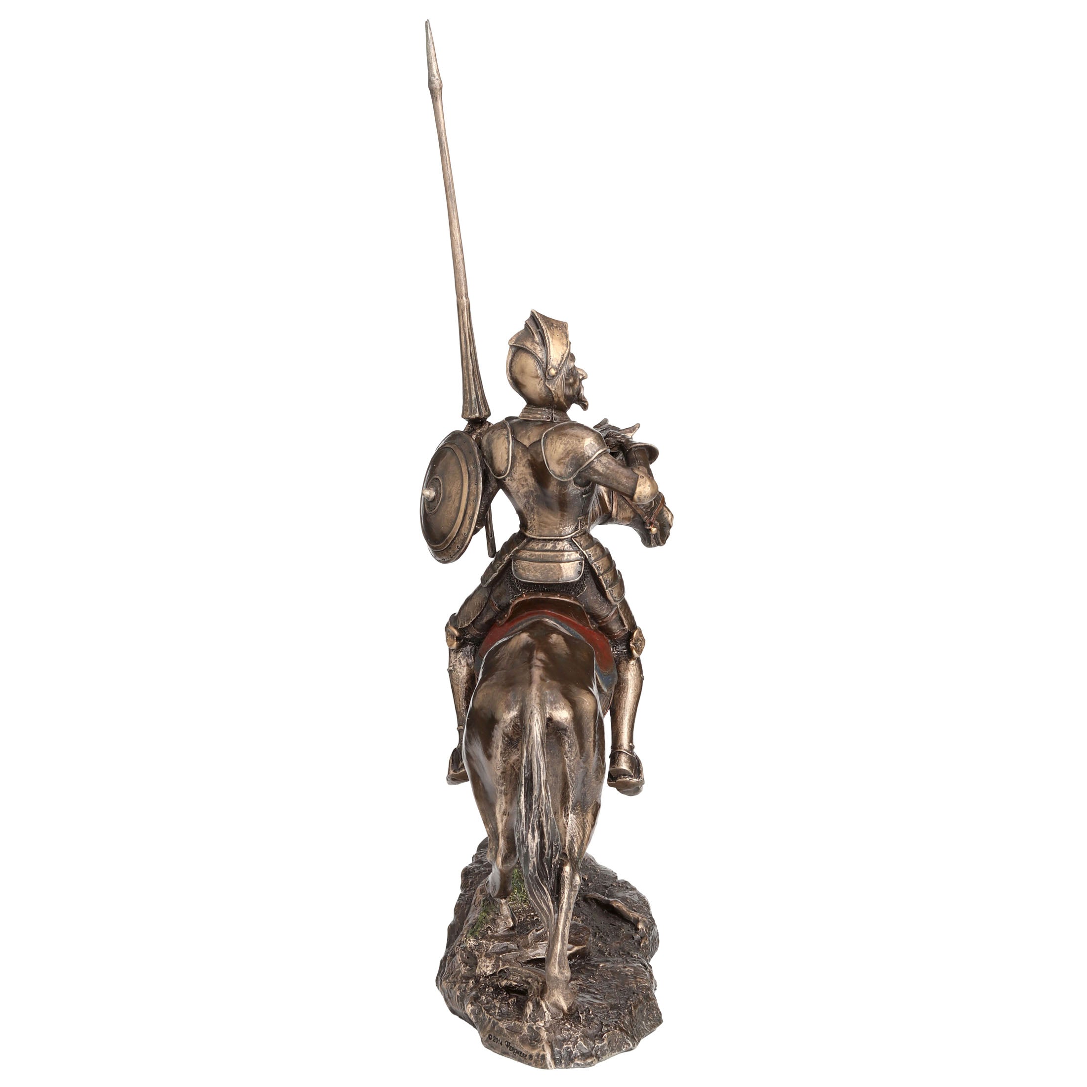 Don Quixote Wearing Full Armor On Horse With Lance And Shield (Mbz+Color)