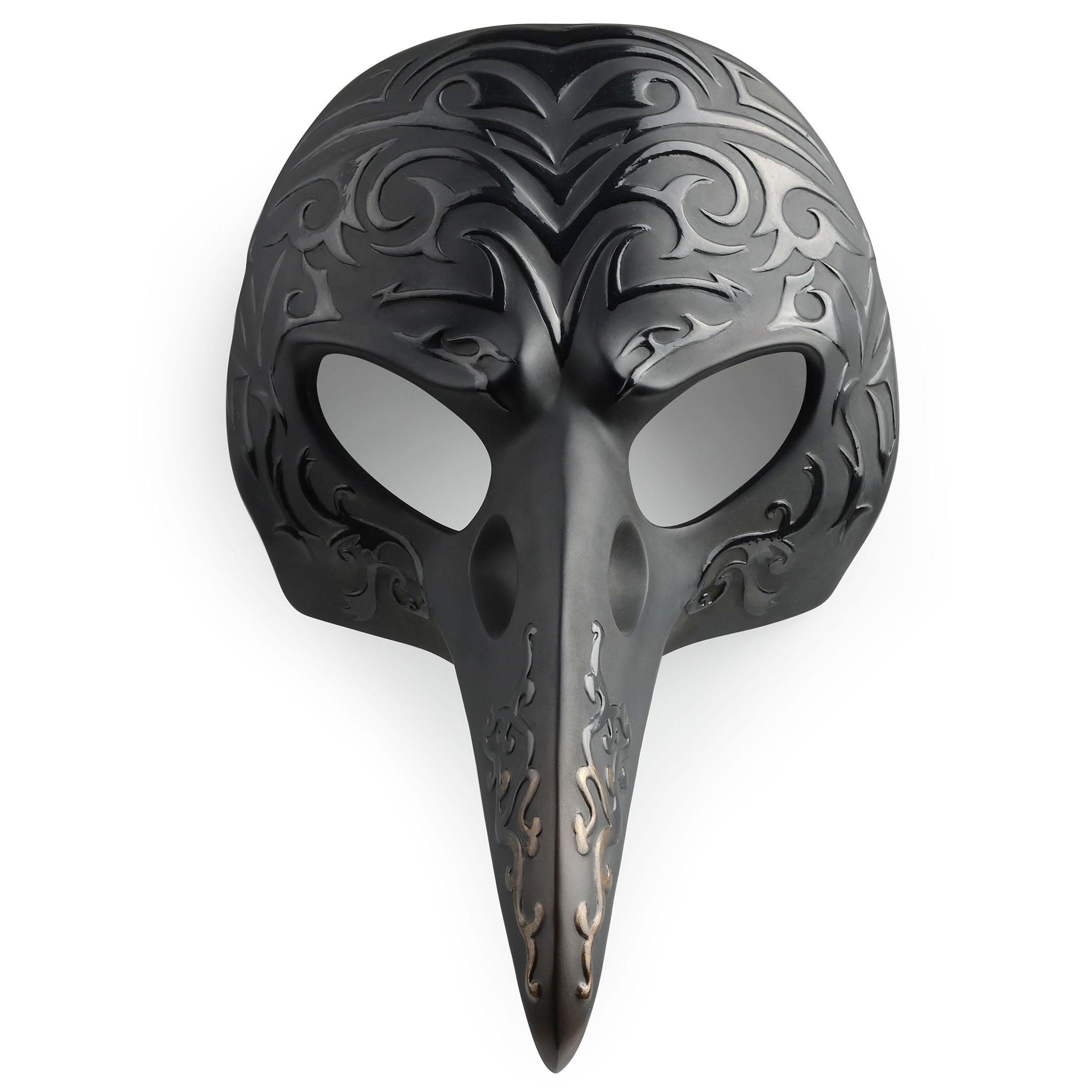 Patterned Crow Beak Mask Wall Plaque (Black)