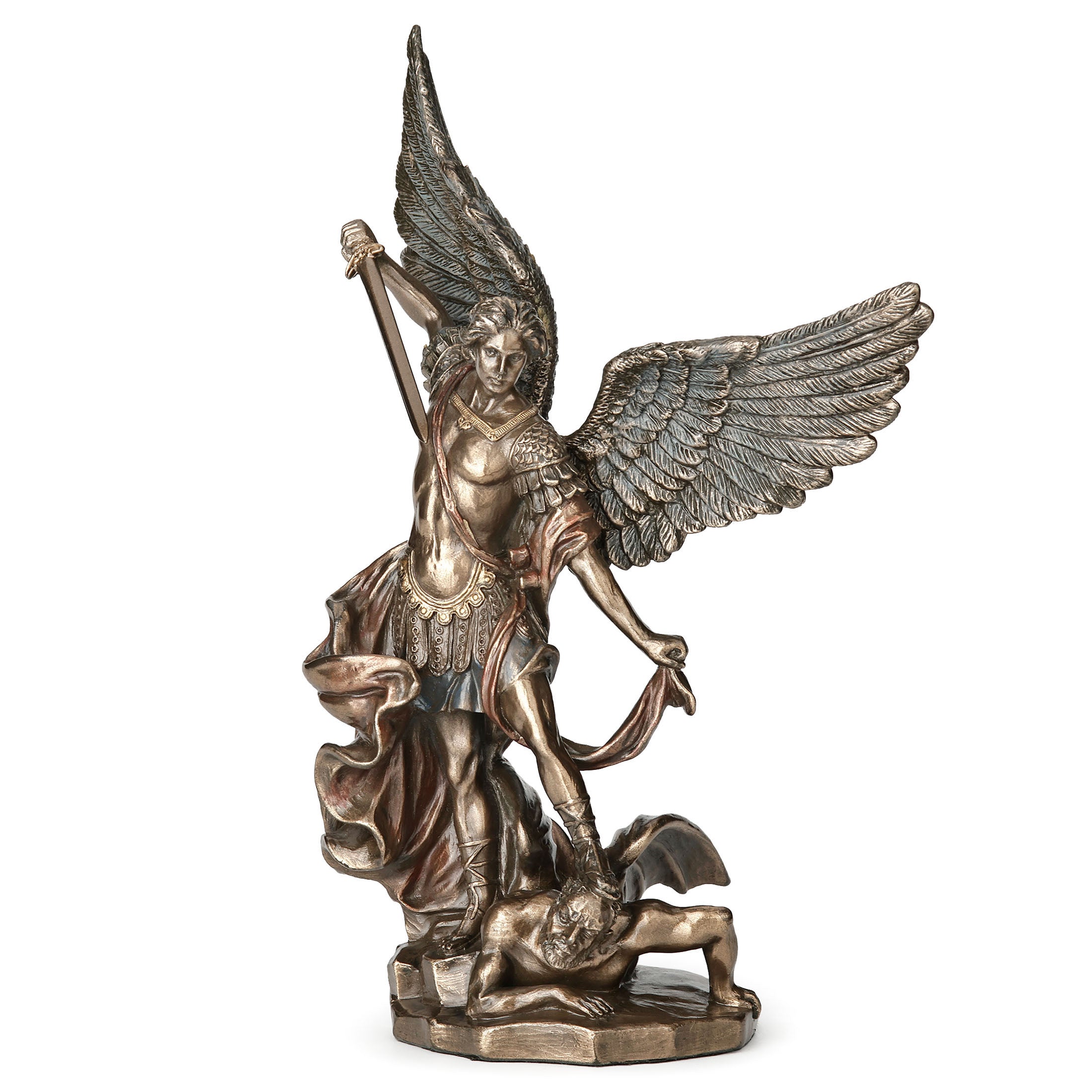 Saint Michael Standing Over Demon With Sword