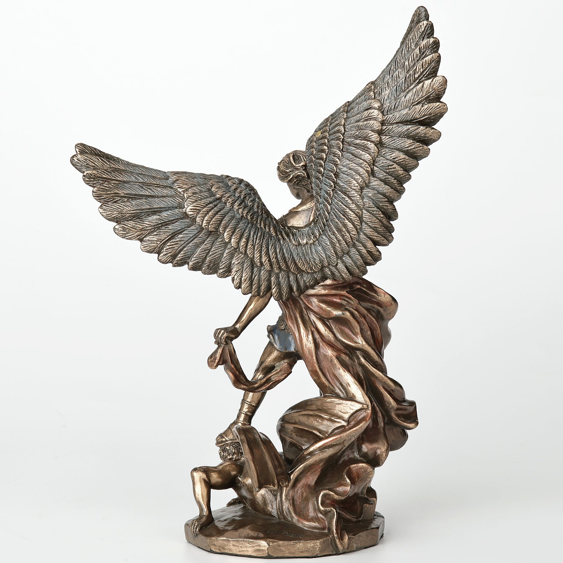 Saint Michael Standing Over Demon With Sword