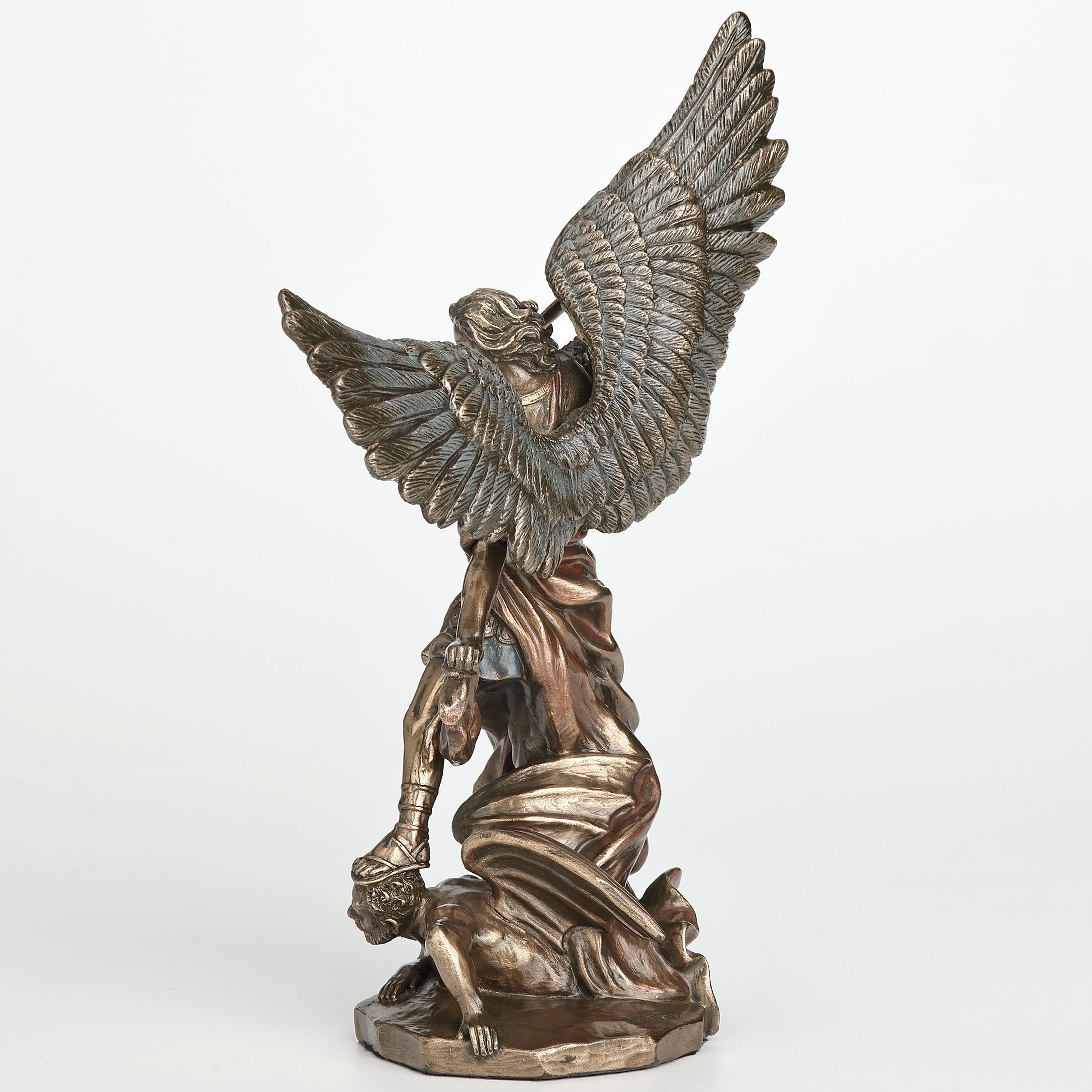 Saint Michael Standing Over Demon With Sword