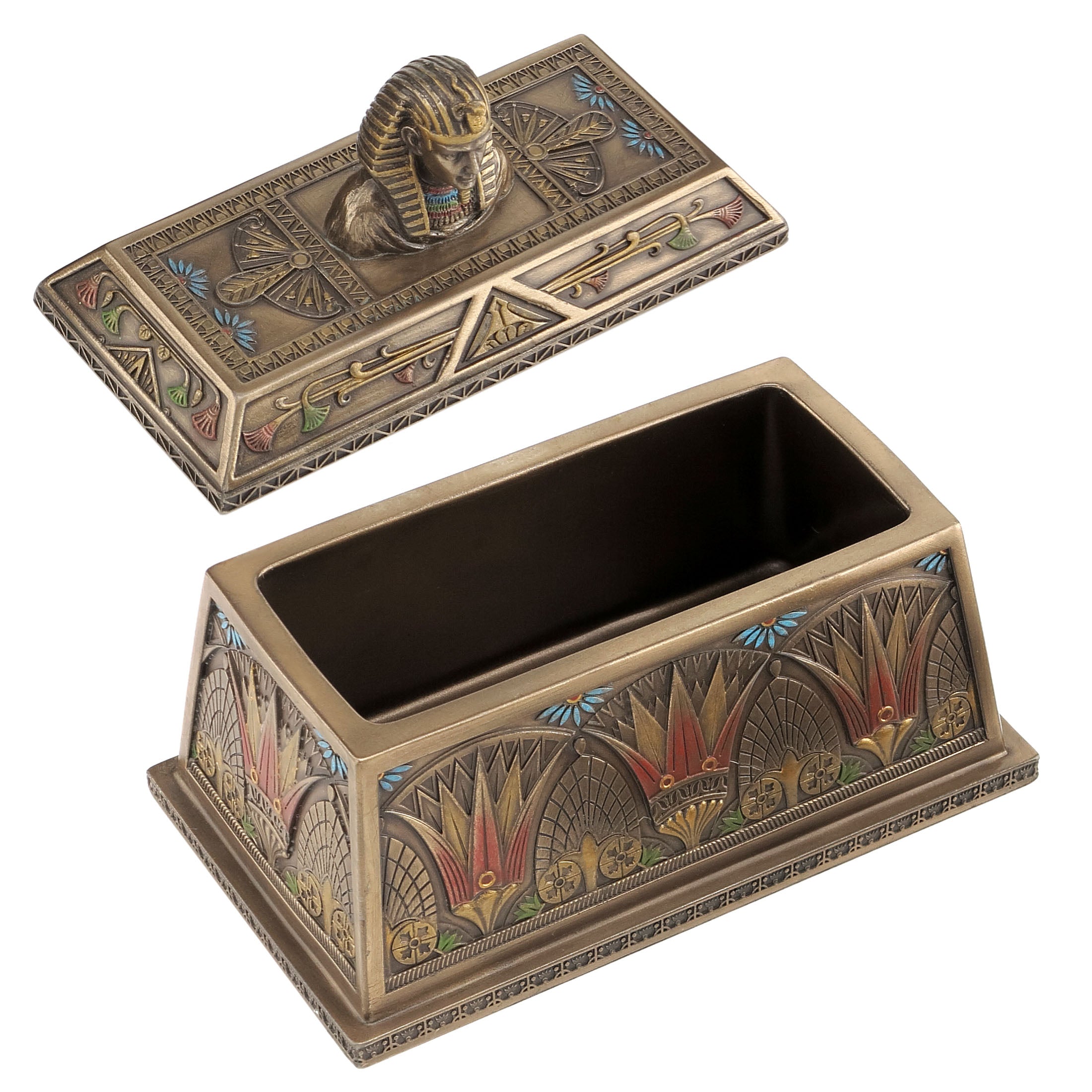 Art Deco Egyptian Pharaoh Bust Trinket Box (Mbz+Color)