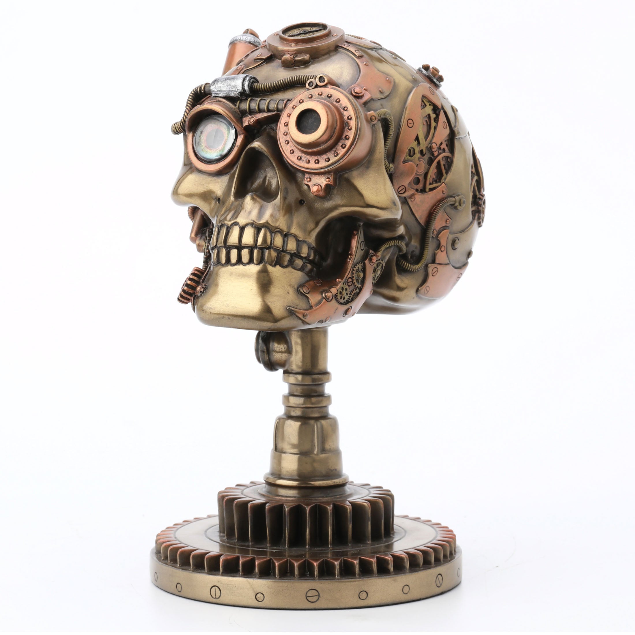 Steampunk Skull On Gear Stand