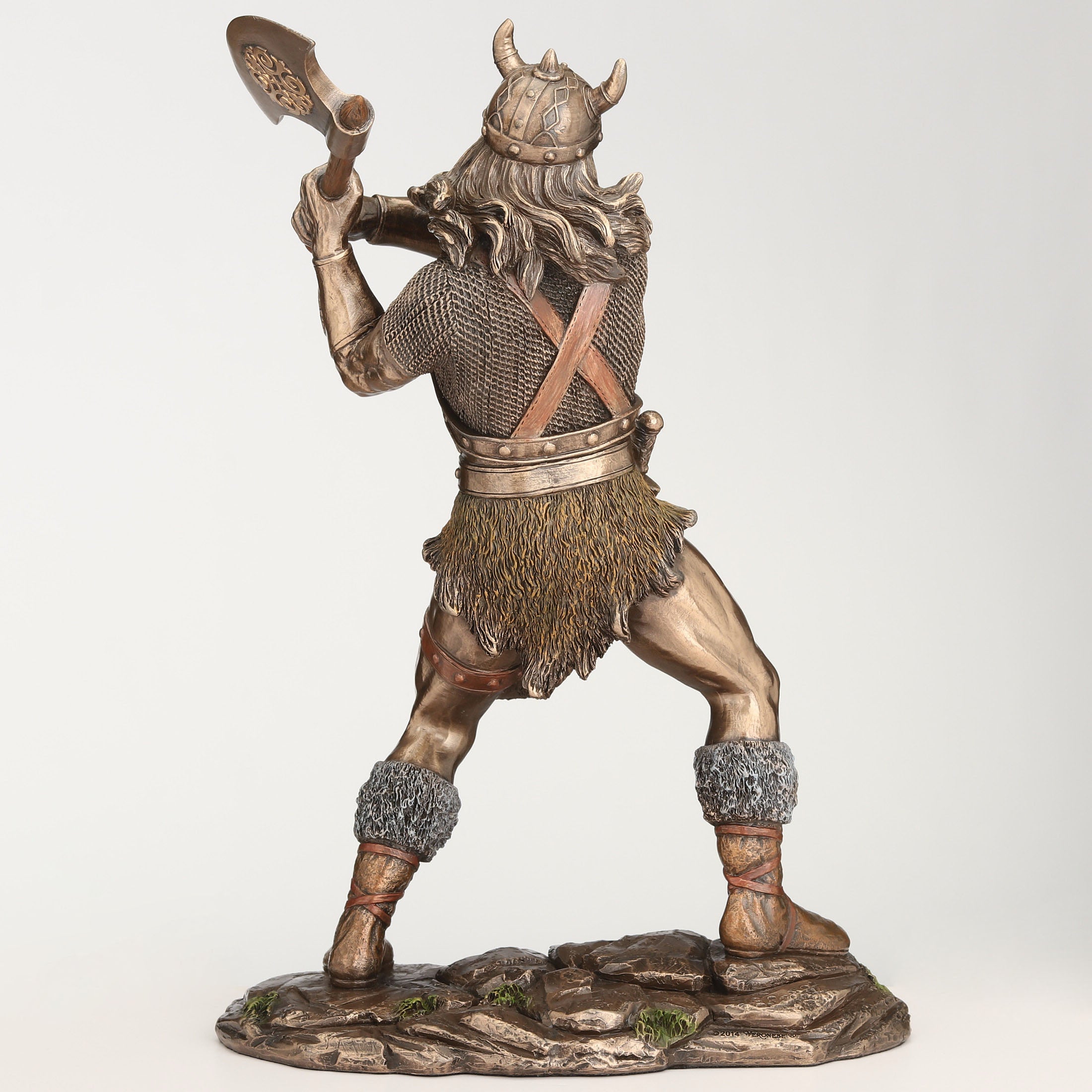 Viking Warrior Swinging An Axe (Mbz+Color)