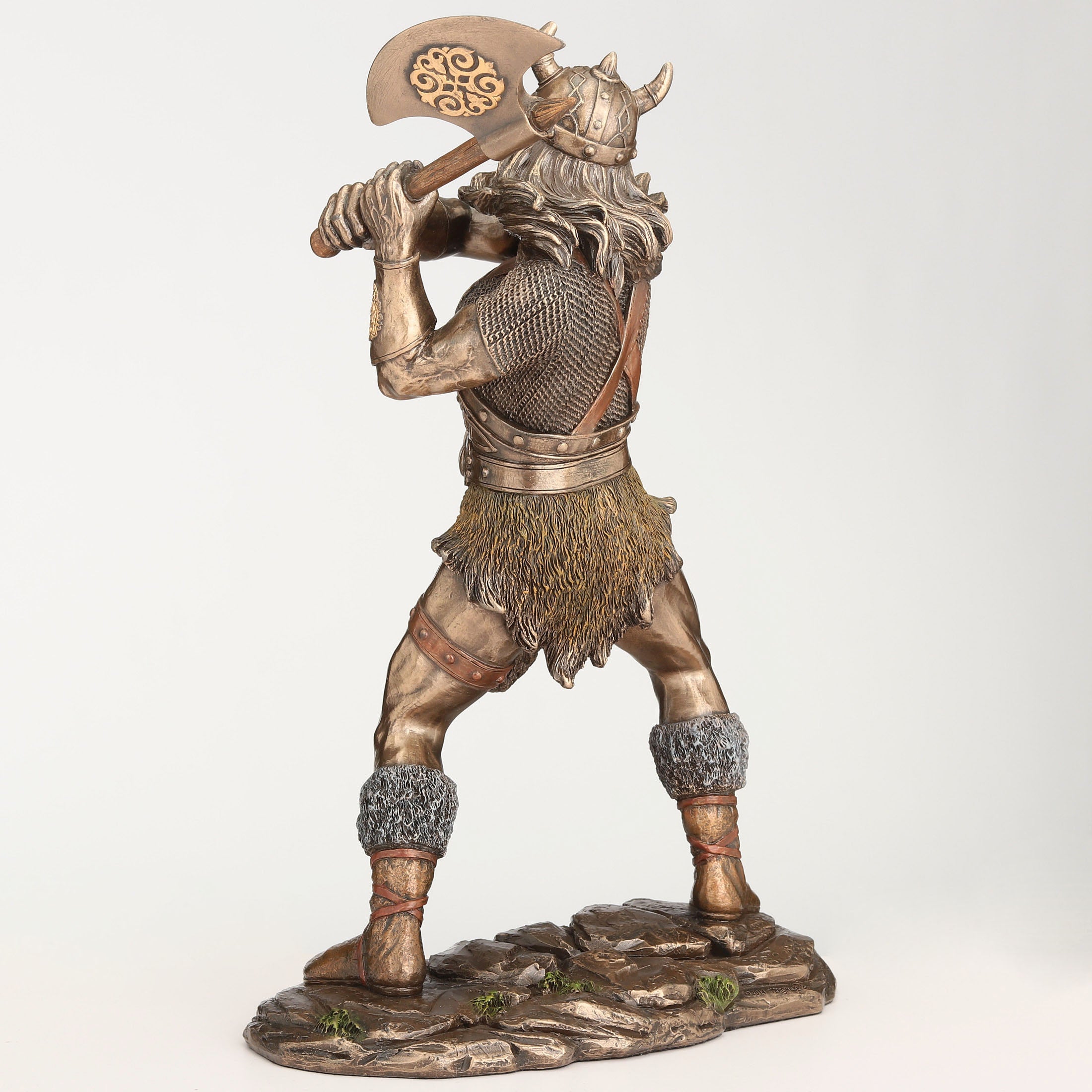 Viking Warrior Swinging An Axe (Mbz+Color)