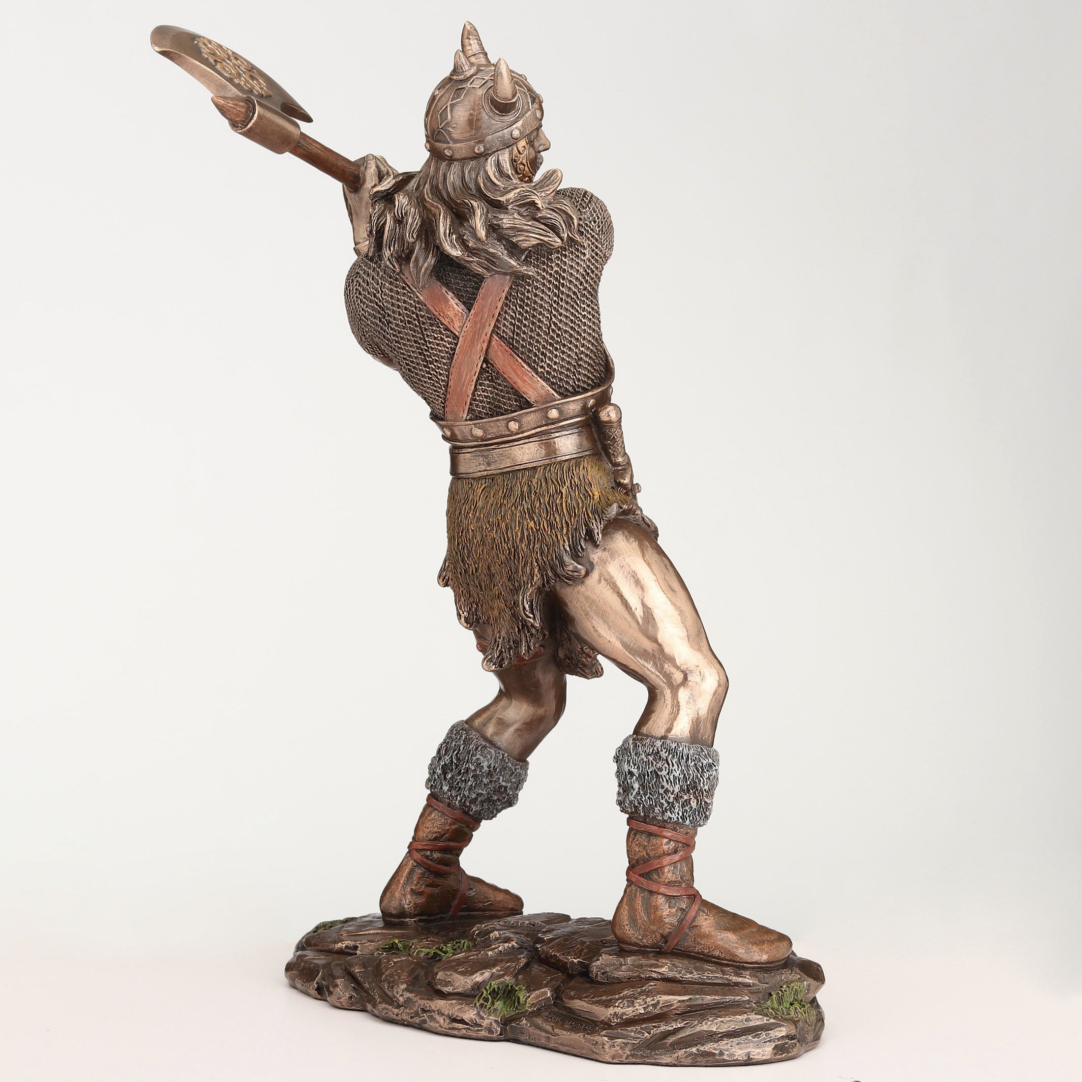 Viking Warrior Swinging An Axe (Mbz+Color)