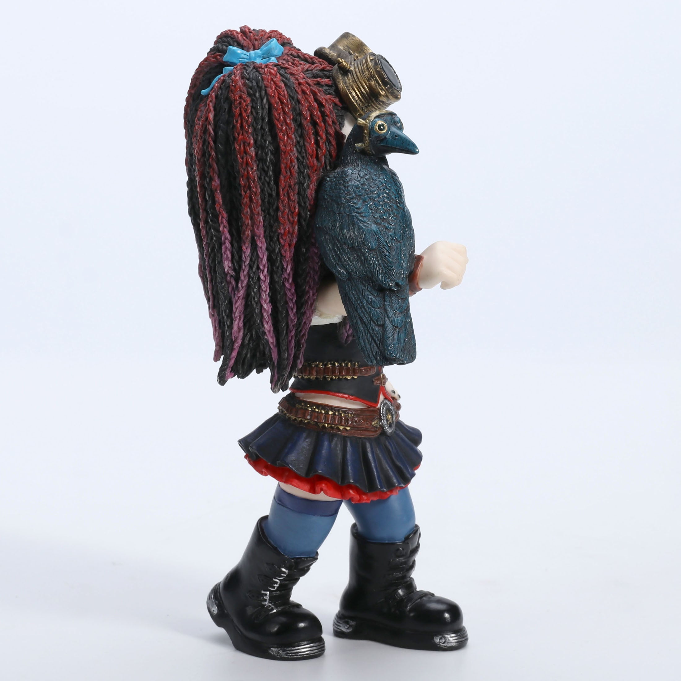 Cosplay Kid Steampunk Day Of The Dead Kid Holding A Crow