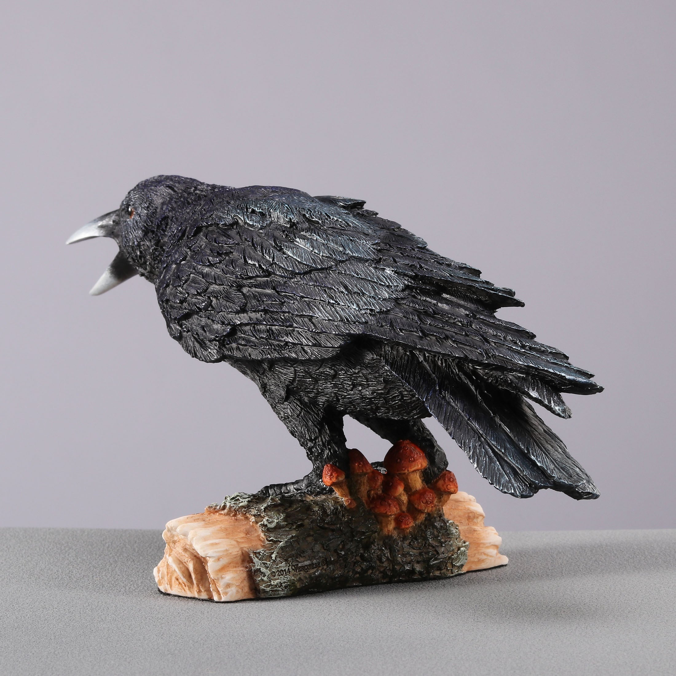 Crow Standing On Small Log