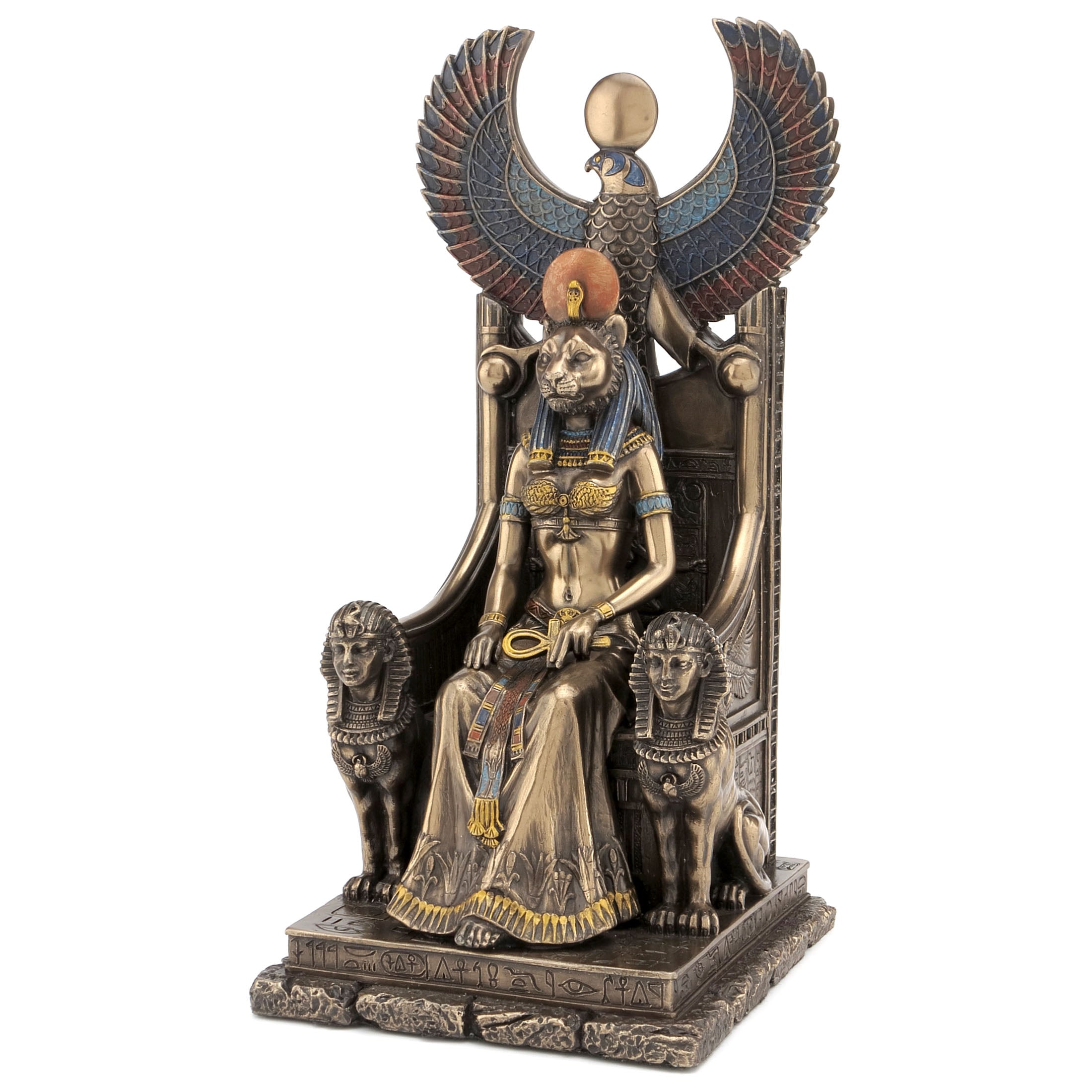 Egyptian Goddess Sekhmet Sitting In Throne