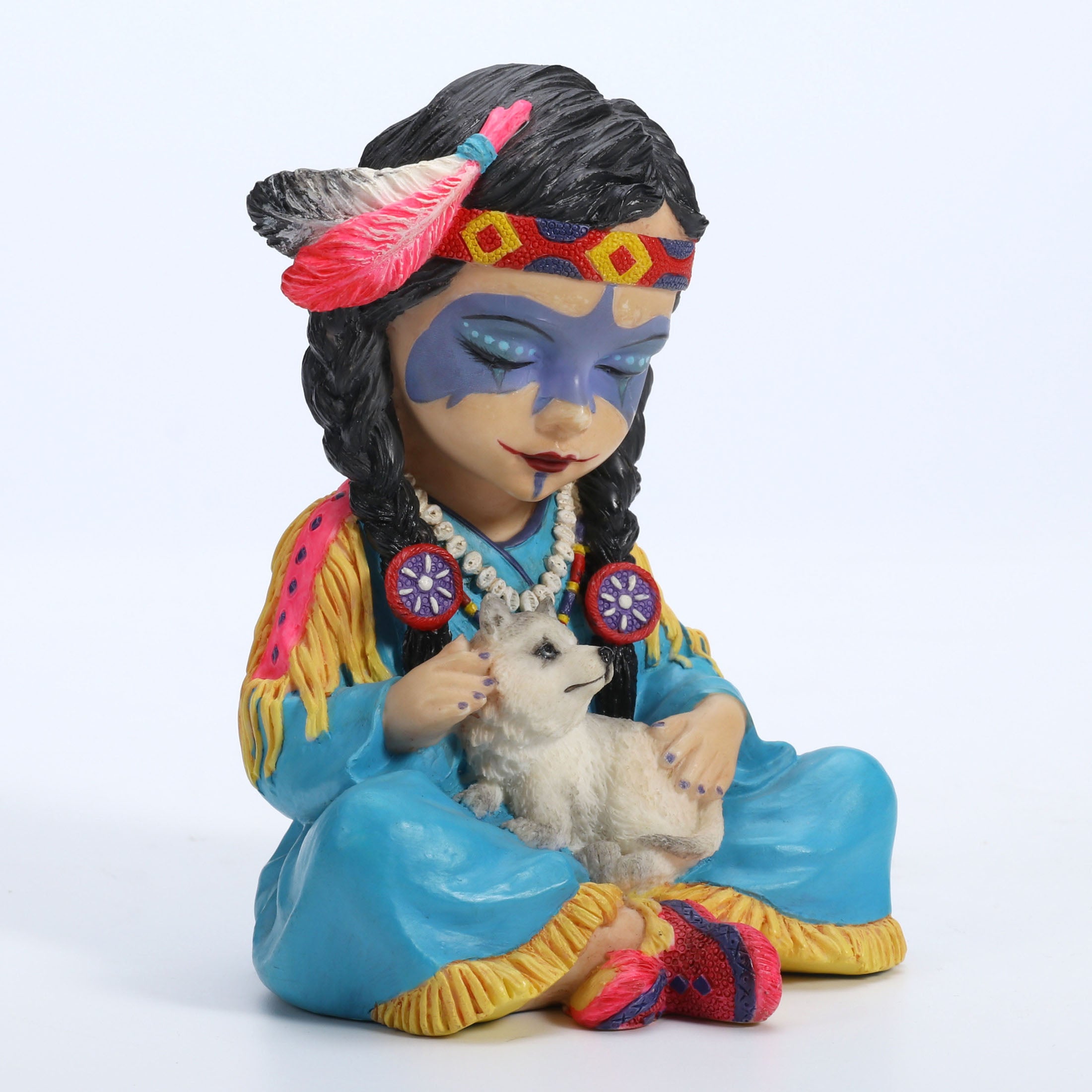 Cosplay Kids Indian Girl With Baby Wolf
