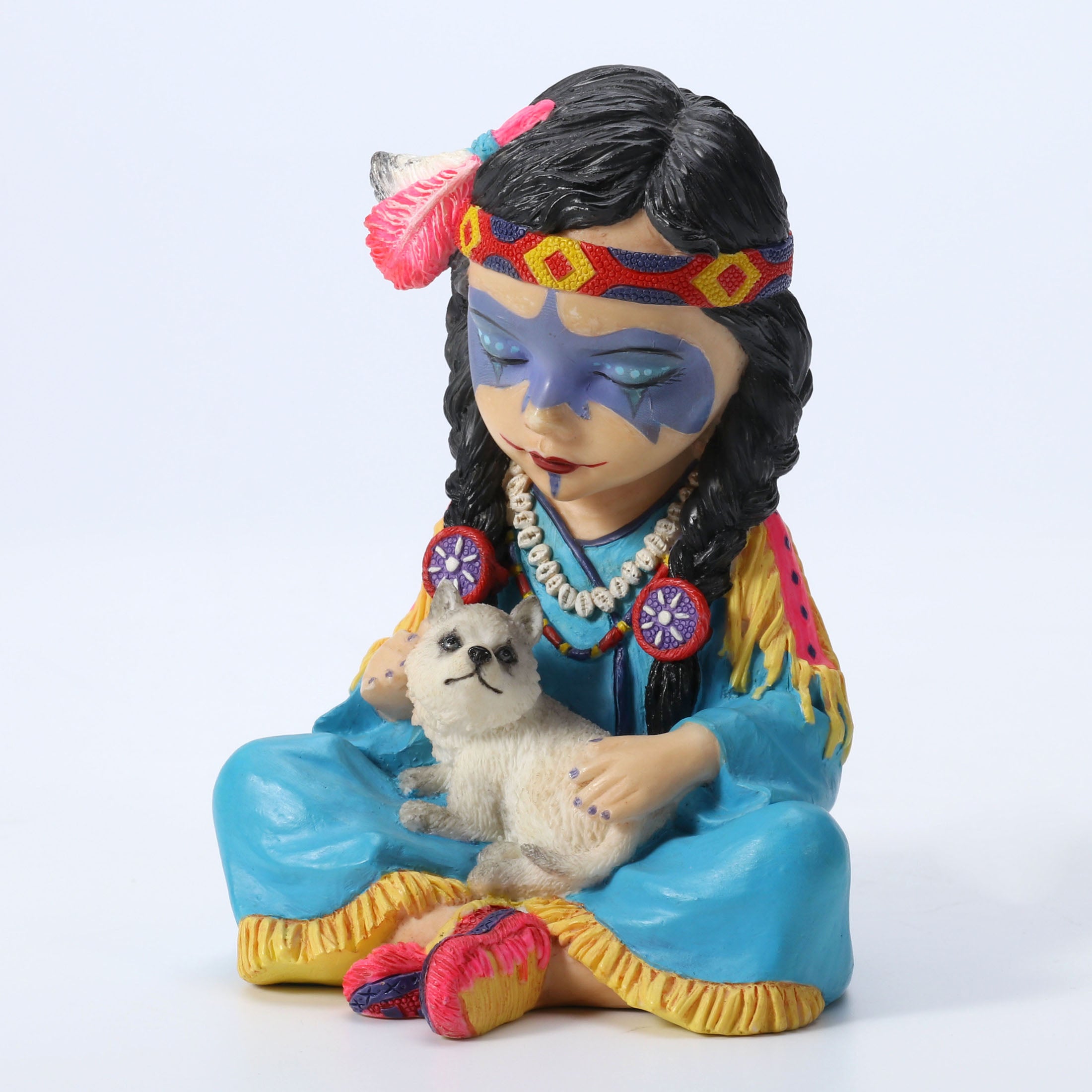 Cosplay Kids Indian Girl With Baby Wolf