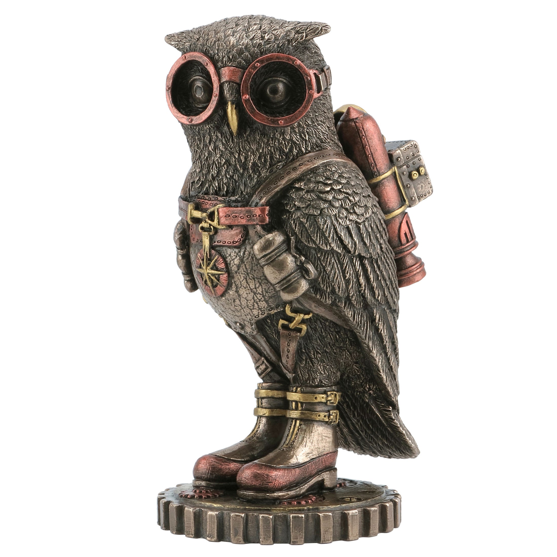 Steampunk Owl With Goggles And Jetpack 6"