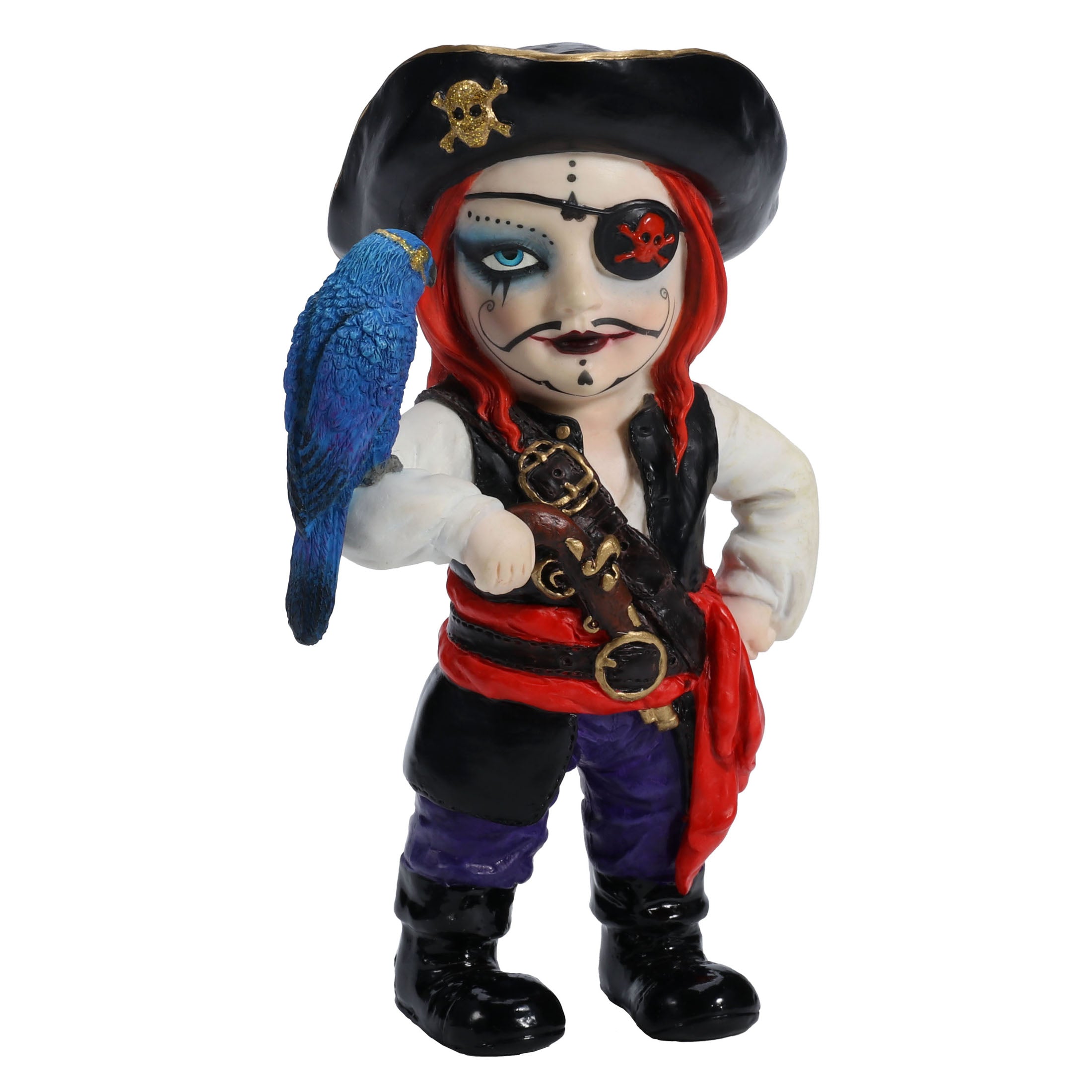 Cosplay Kids Pirate Captain With Eye Patch And Parakeet