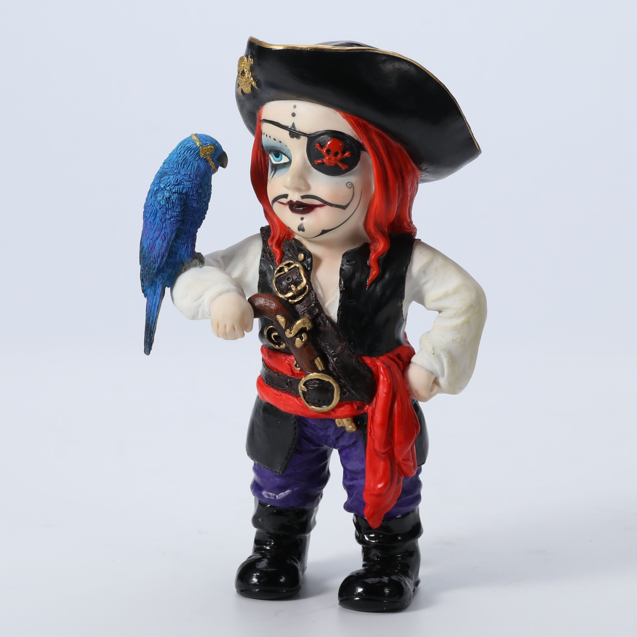 Cosplay Kids Pirate Captain With Eye Patch And Parakeet