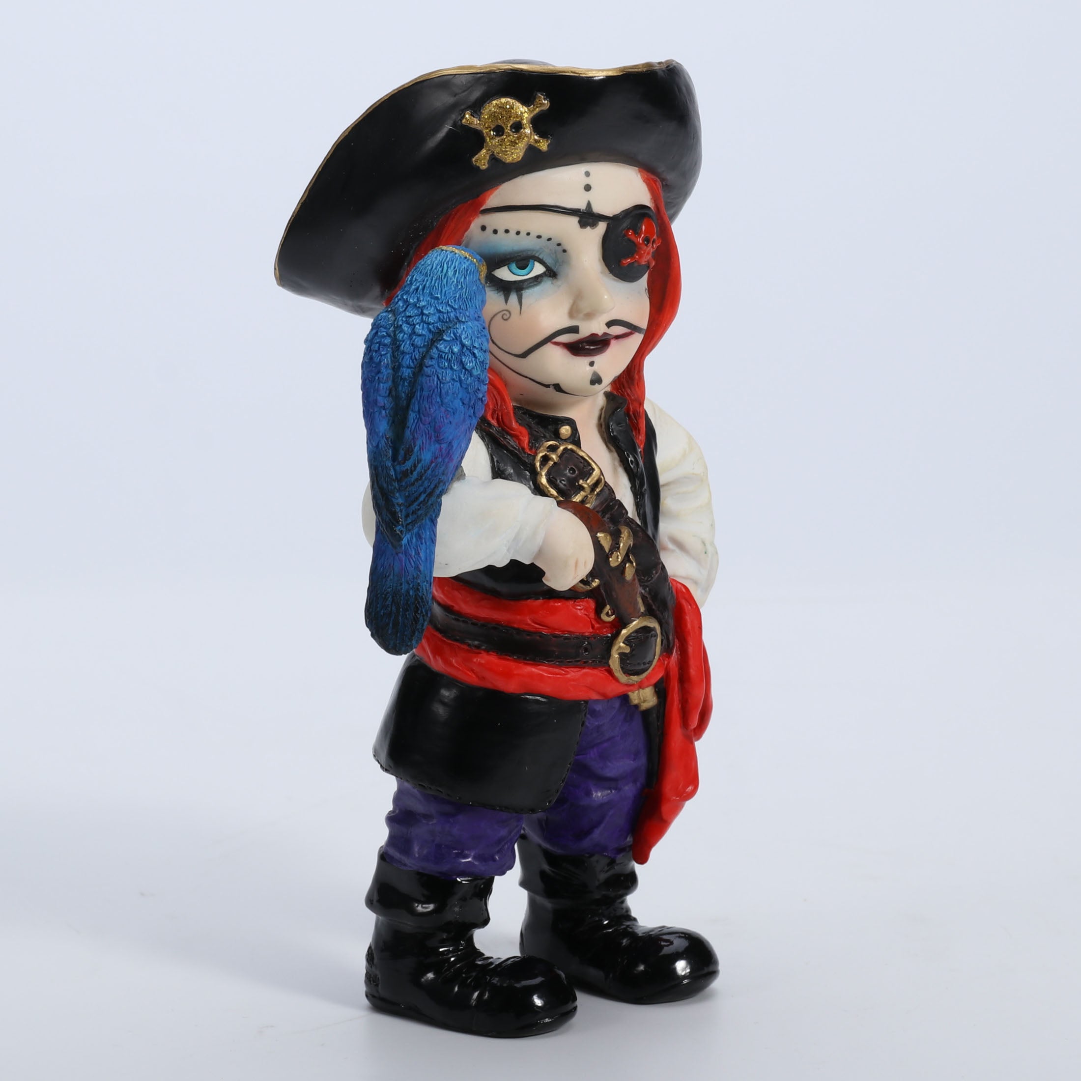 Cosplay Kids Pirate Captain With Eye Patch And Parakeet