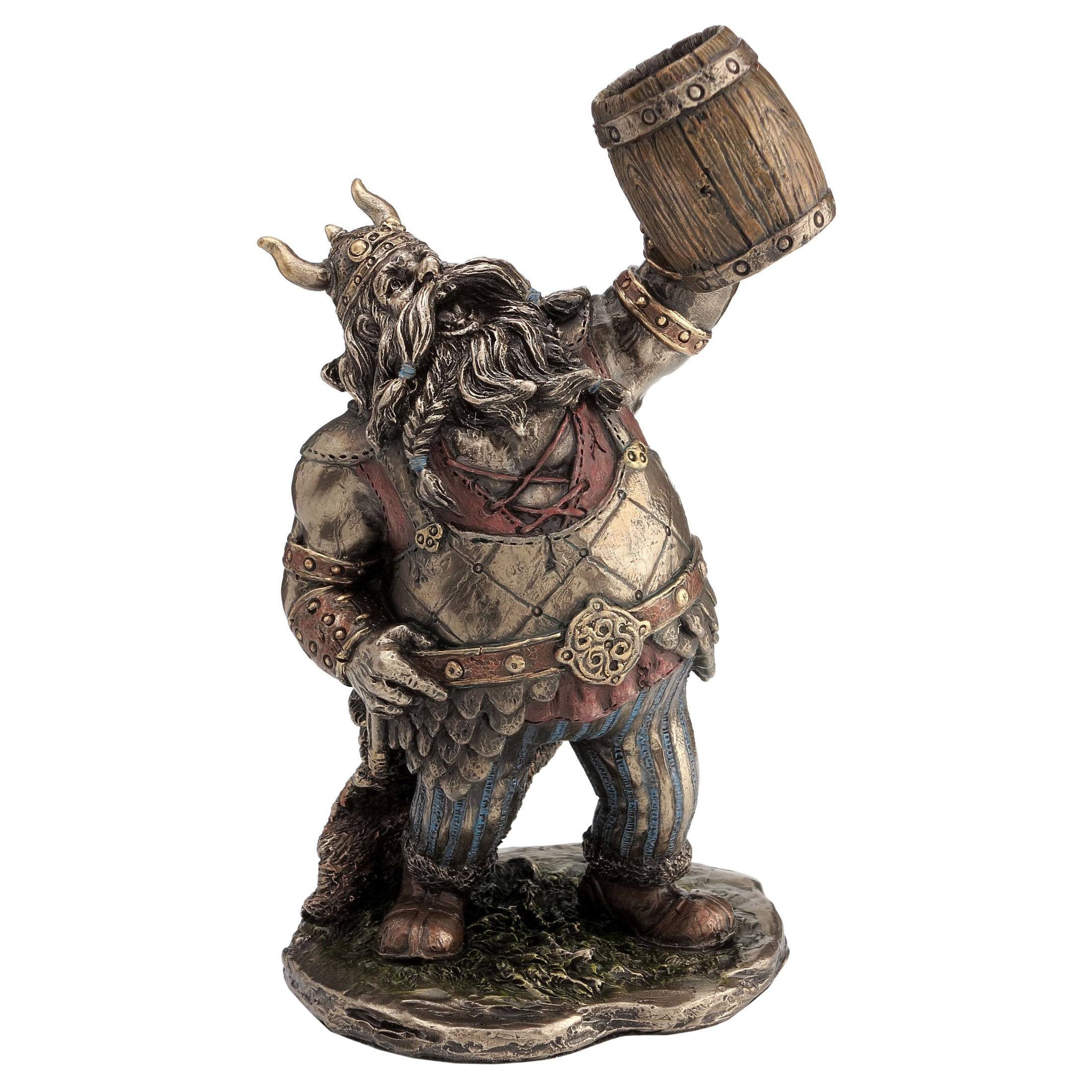 Viking Warrior Toasting With Wooden Mug Animation Style