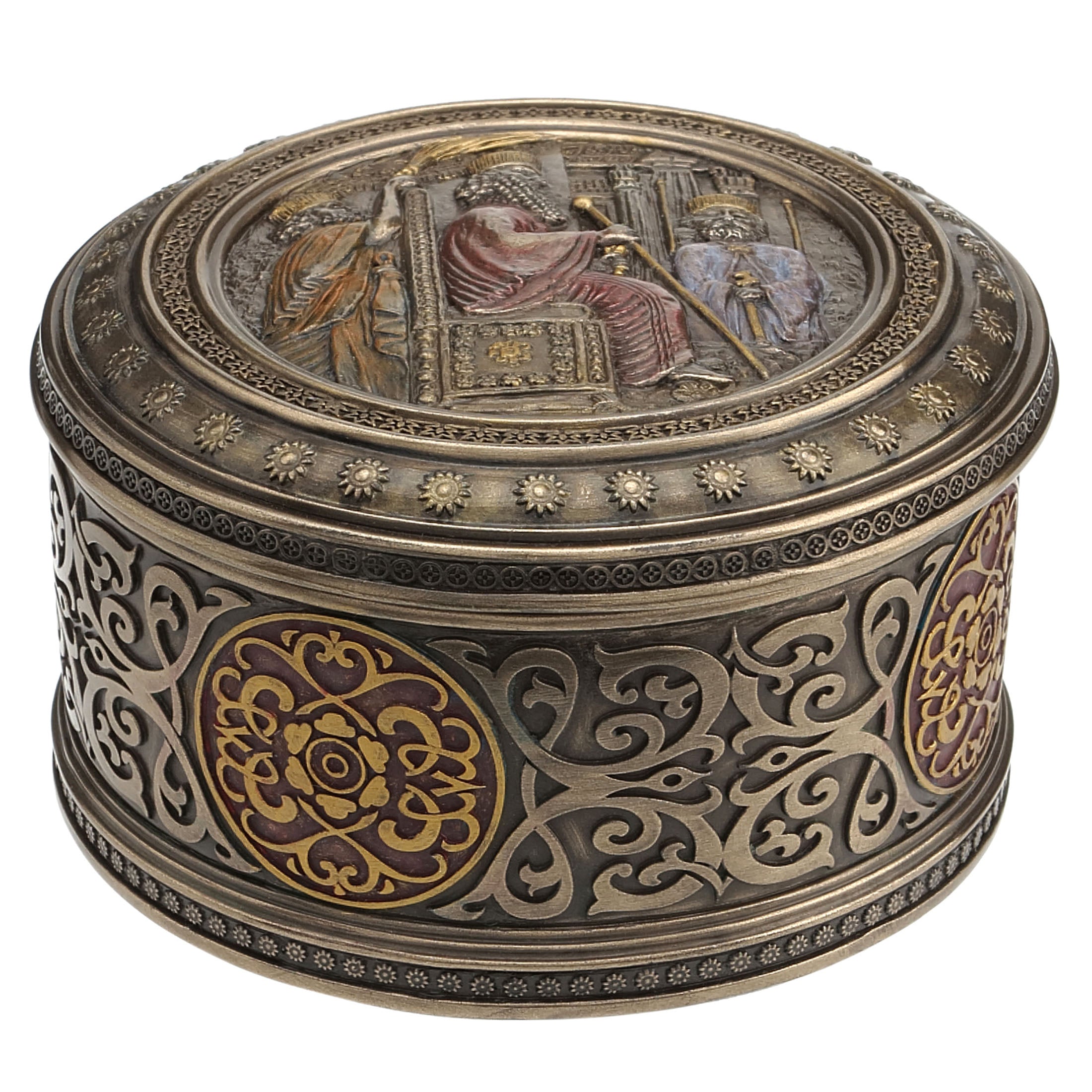 Darius The Great Round Trinket Box
