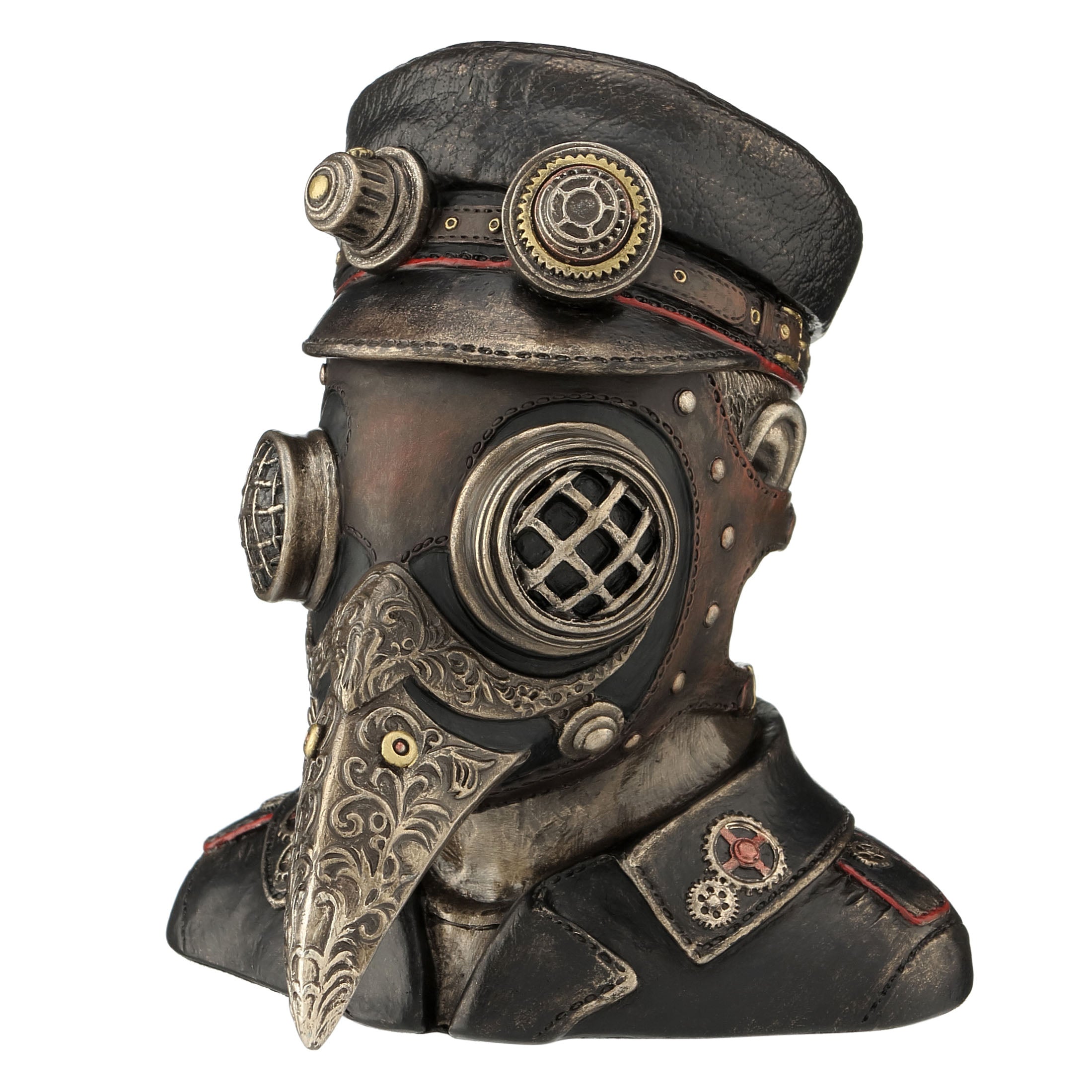 Steampunk Plague Doctor Bust Trinket Box
