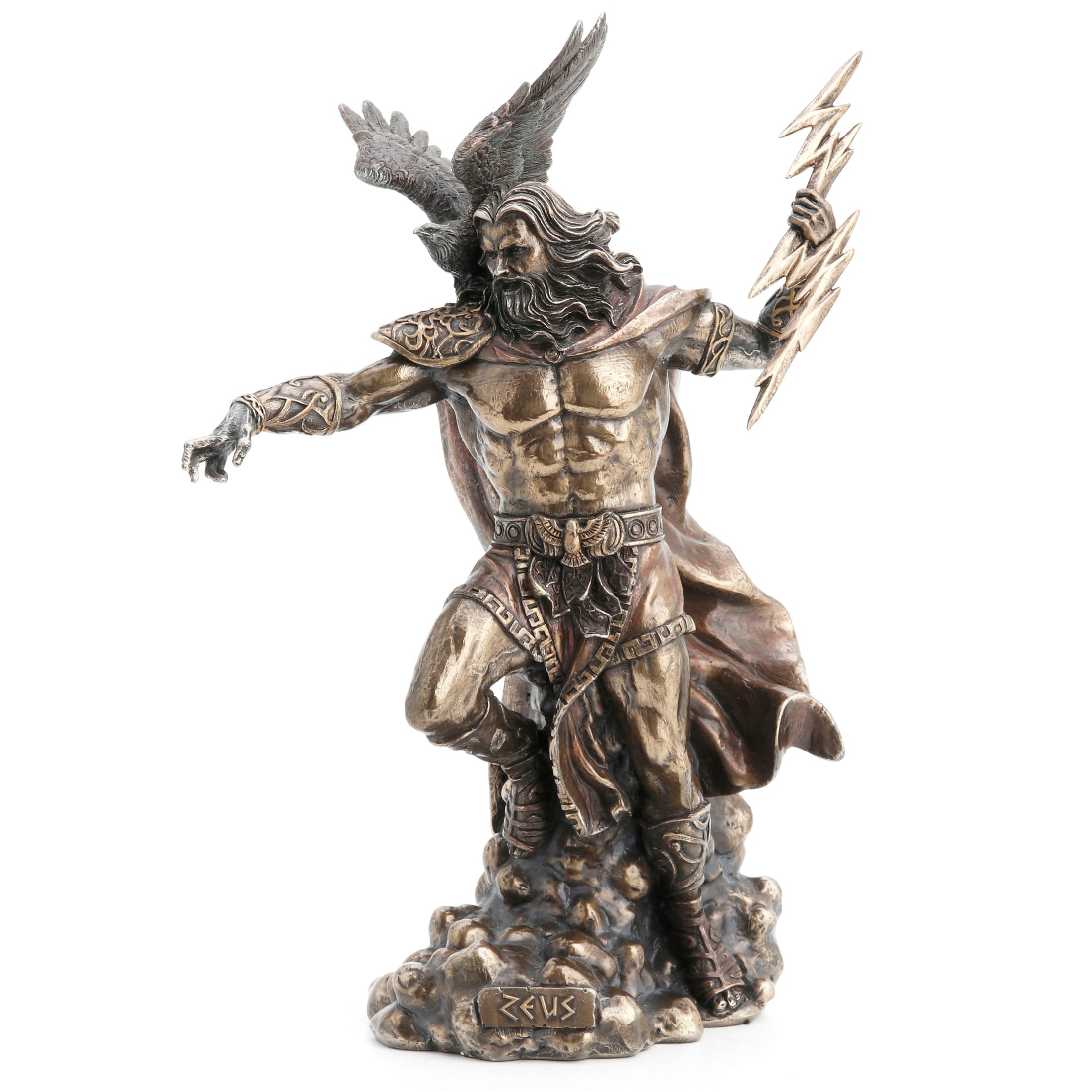 Zeus Holding Thunderbolt With Eagle
