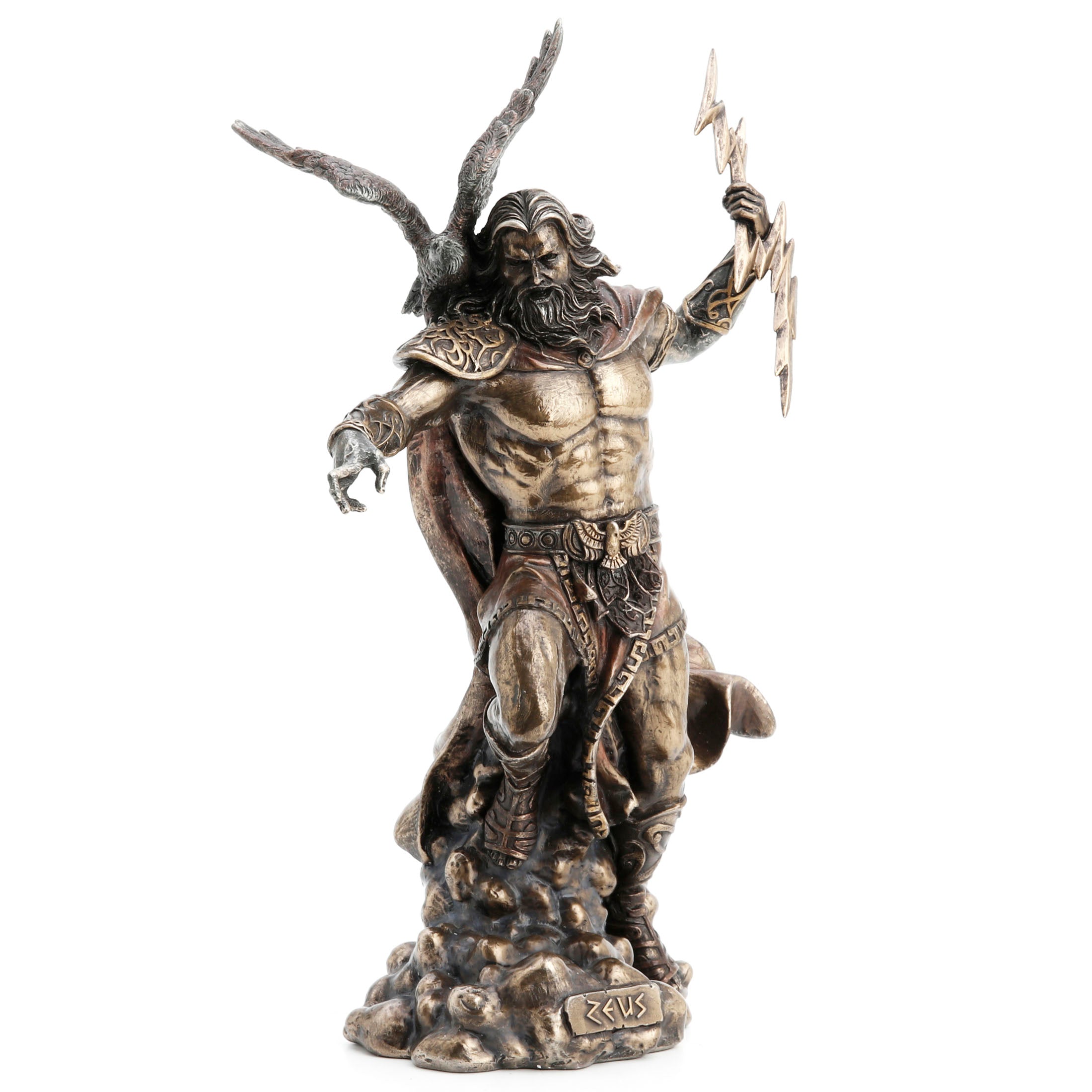 Zeus Holding Thunderbolt With Eagle