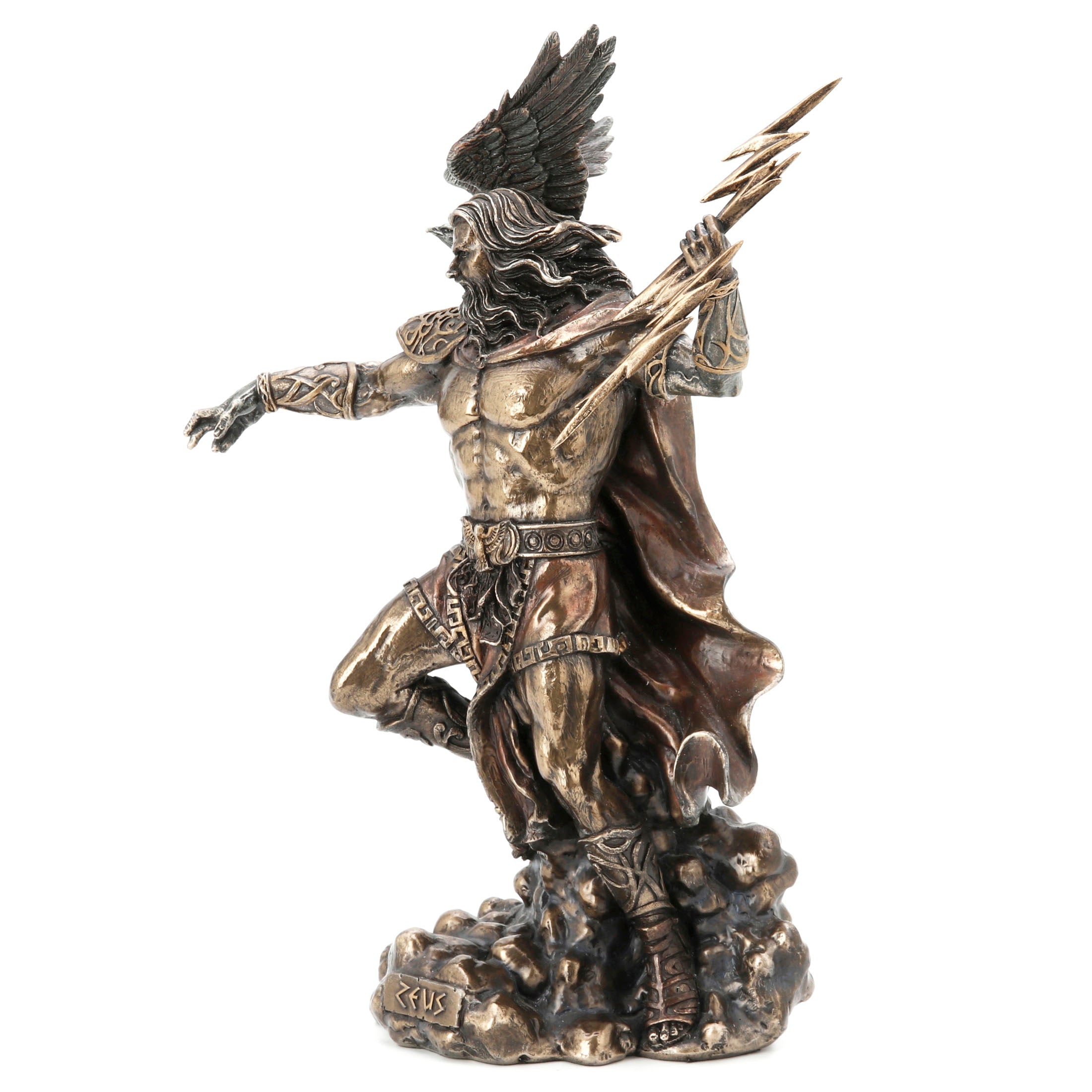 Zeus Holding Thunderbolt With Eagle