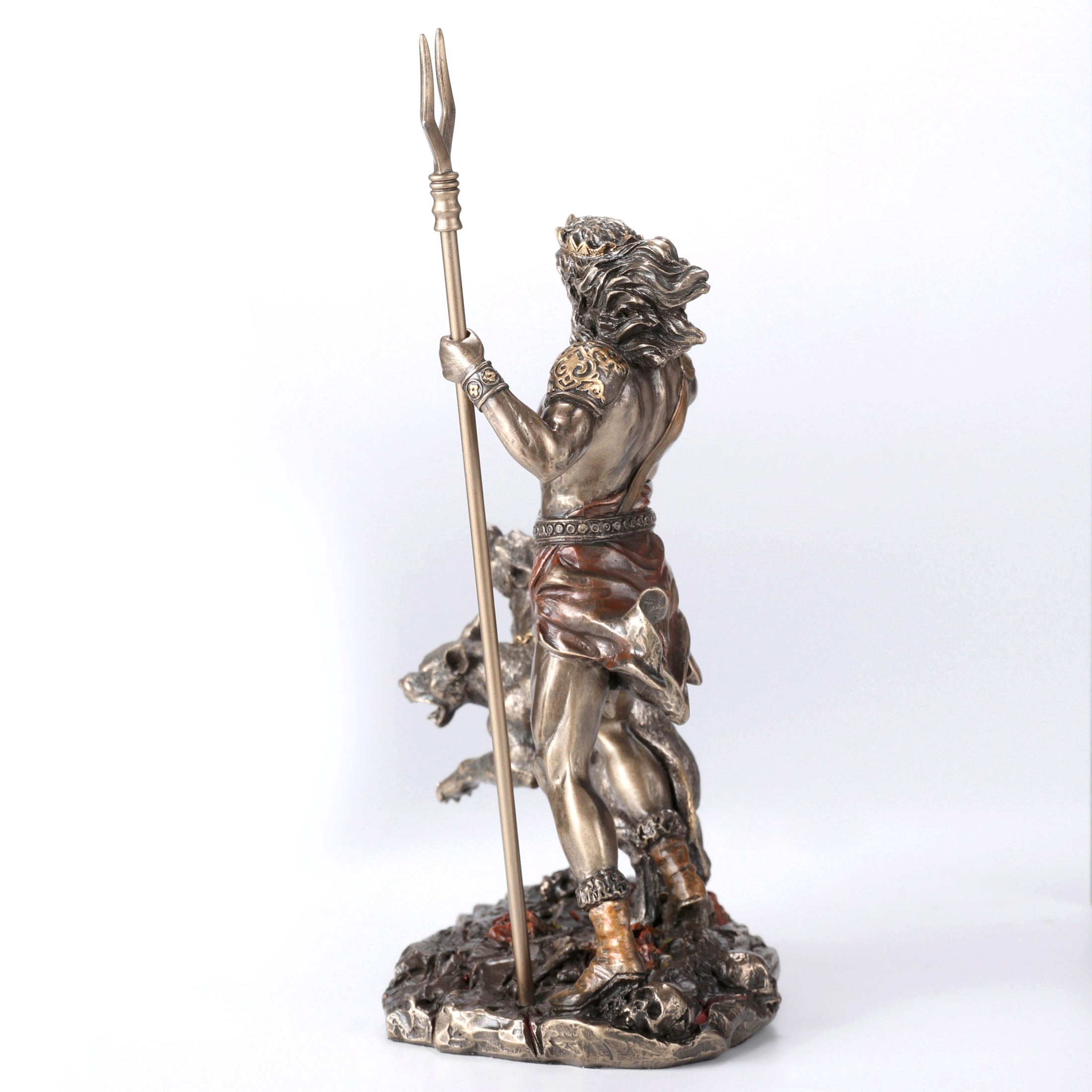 Hades Holding Staff With Cerberus