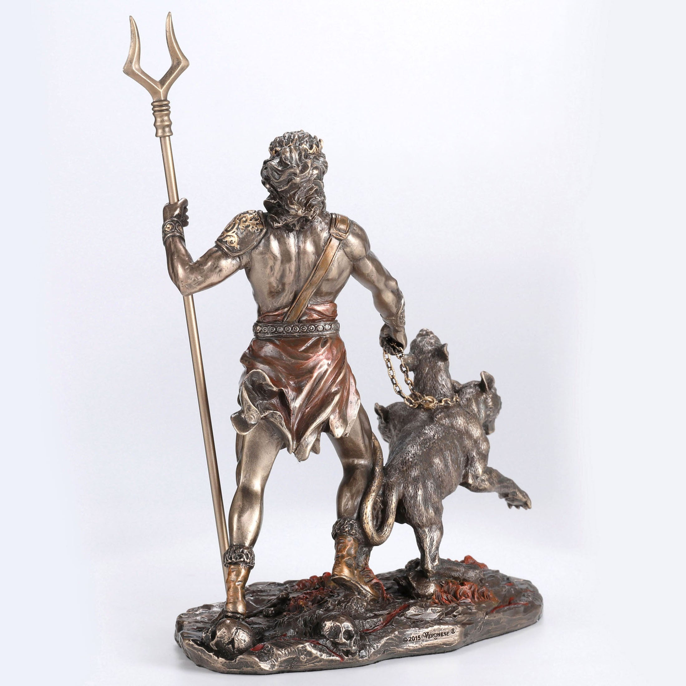 Hades Holding Staff With Cerberus