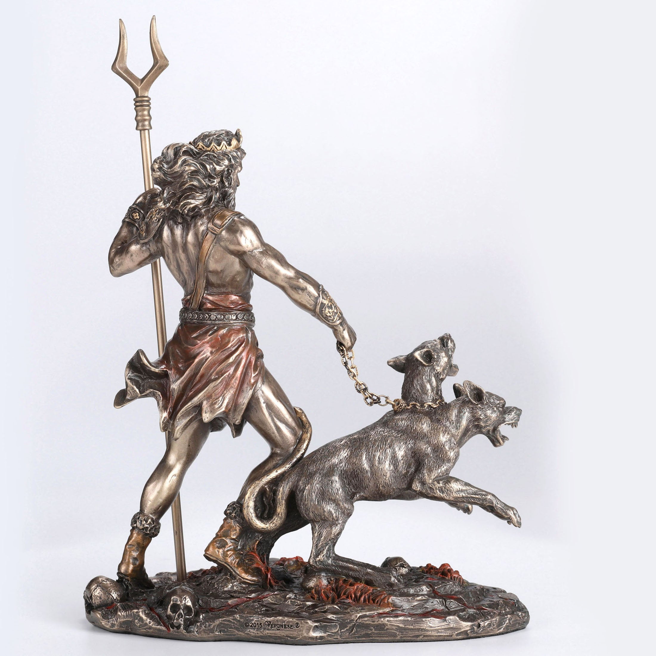 Hades Holding Staff With Cerberus