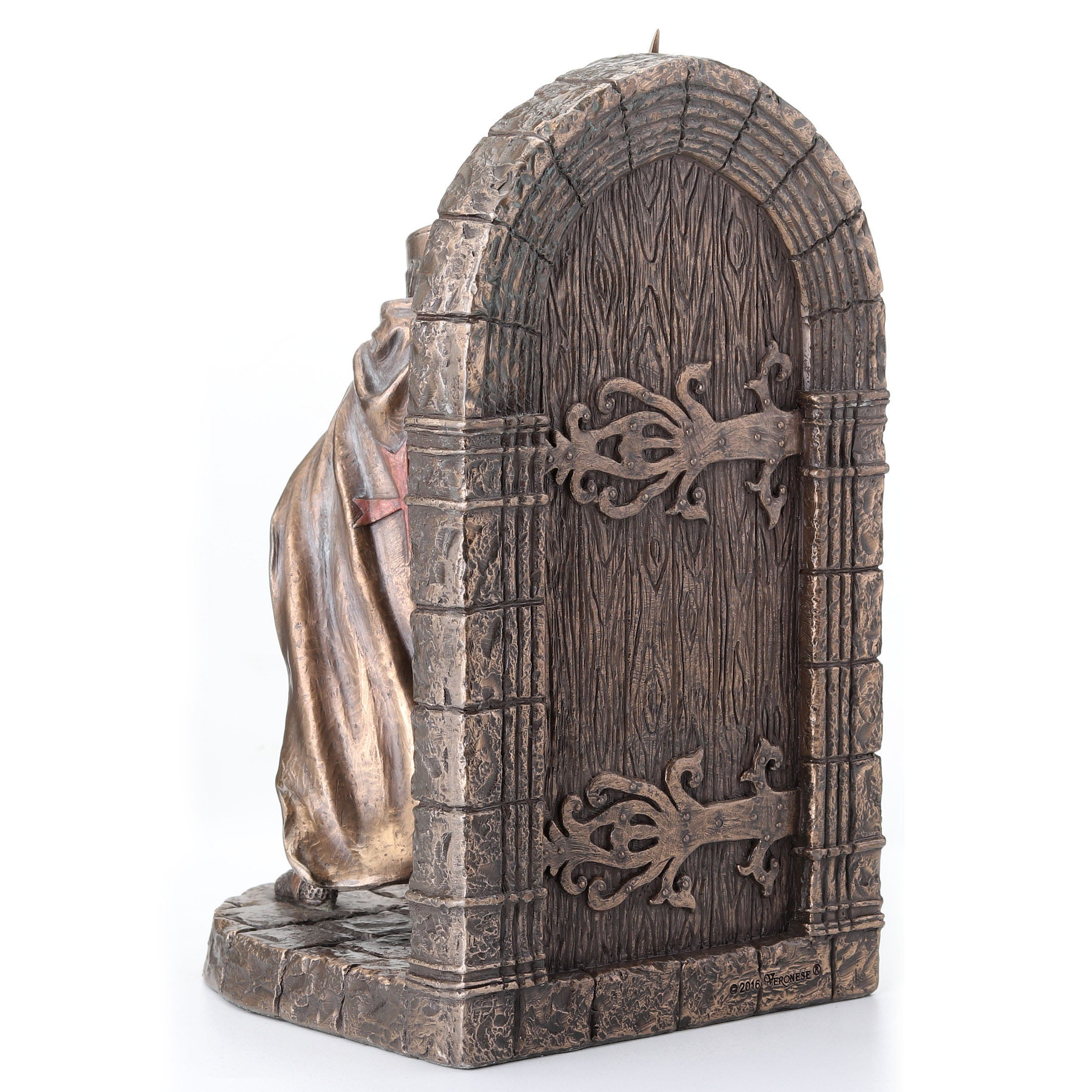 Armored Maltese Crusader With Sword Guarding Door Bookend (Single Bookend)