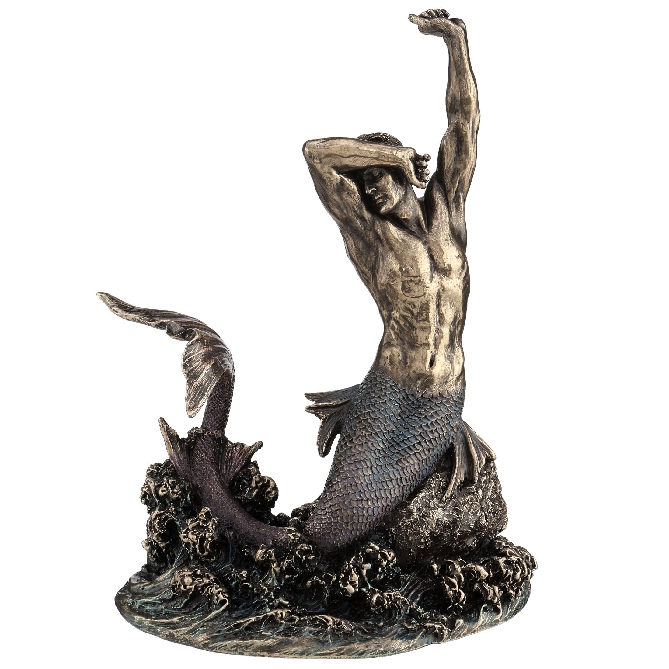 Merman Stretching On Rock