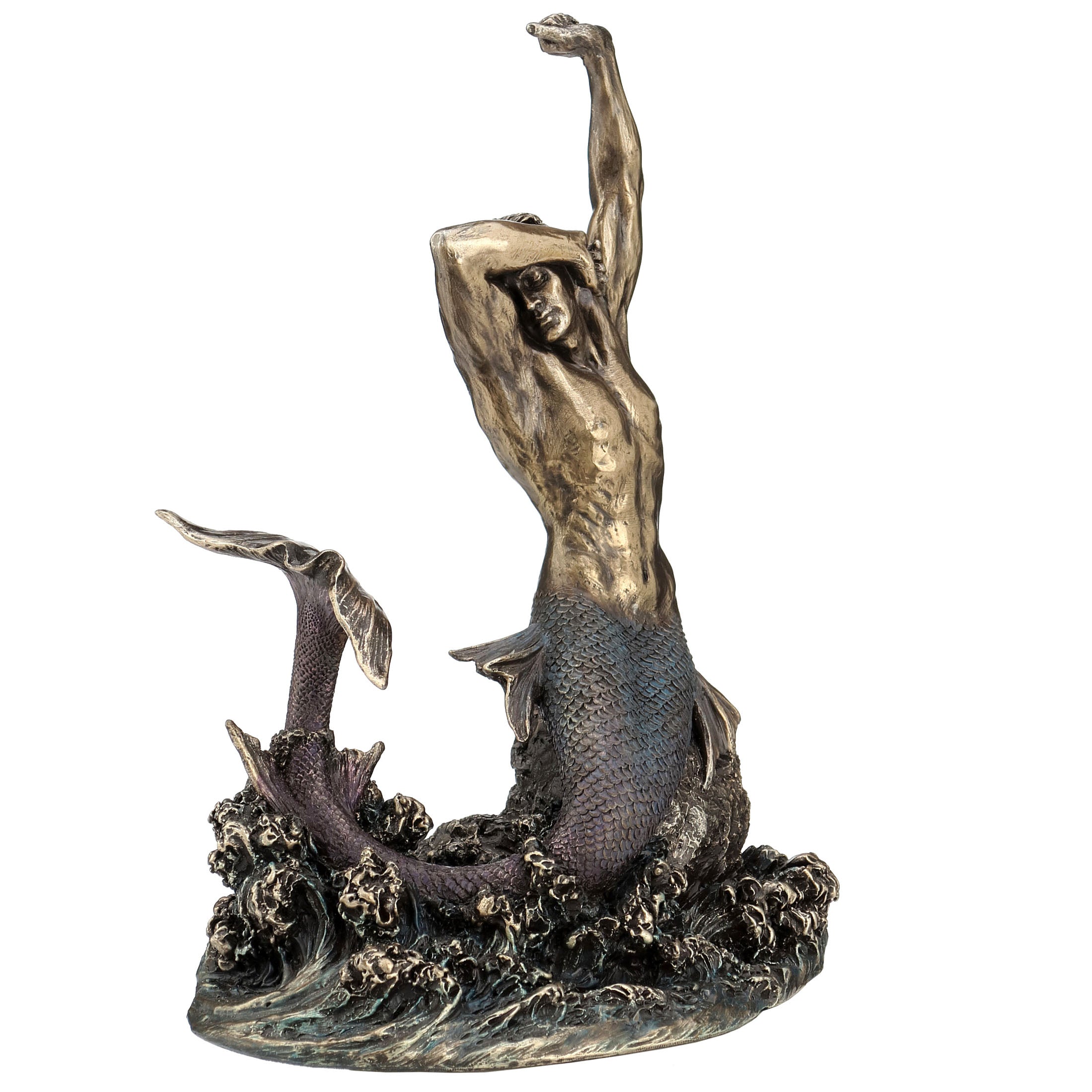 Merman Stretching On Rock