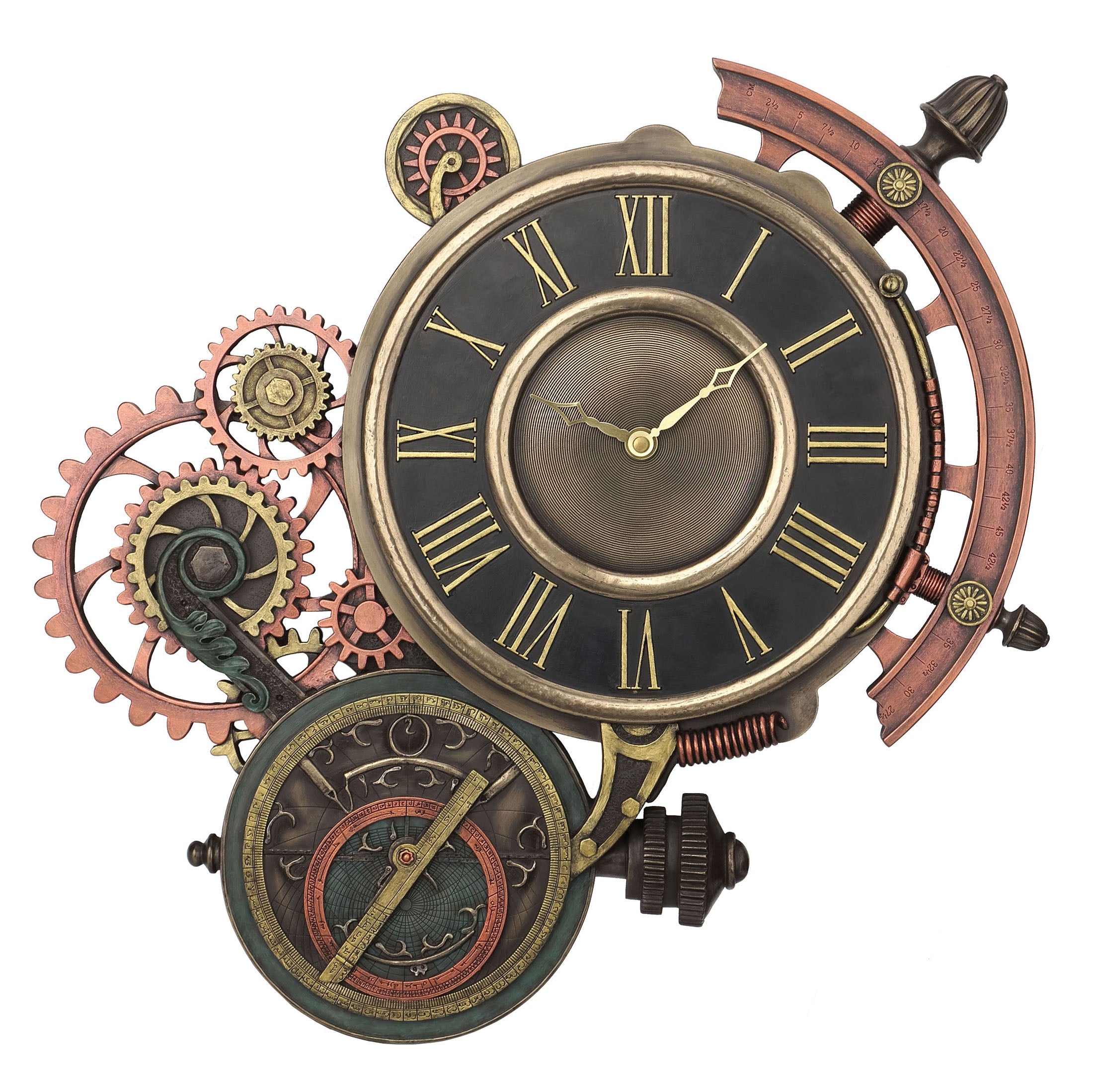 Steampunk Astrolabe Wall Clock