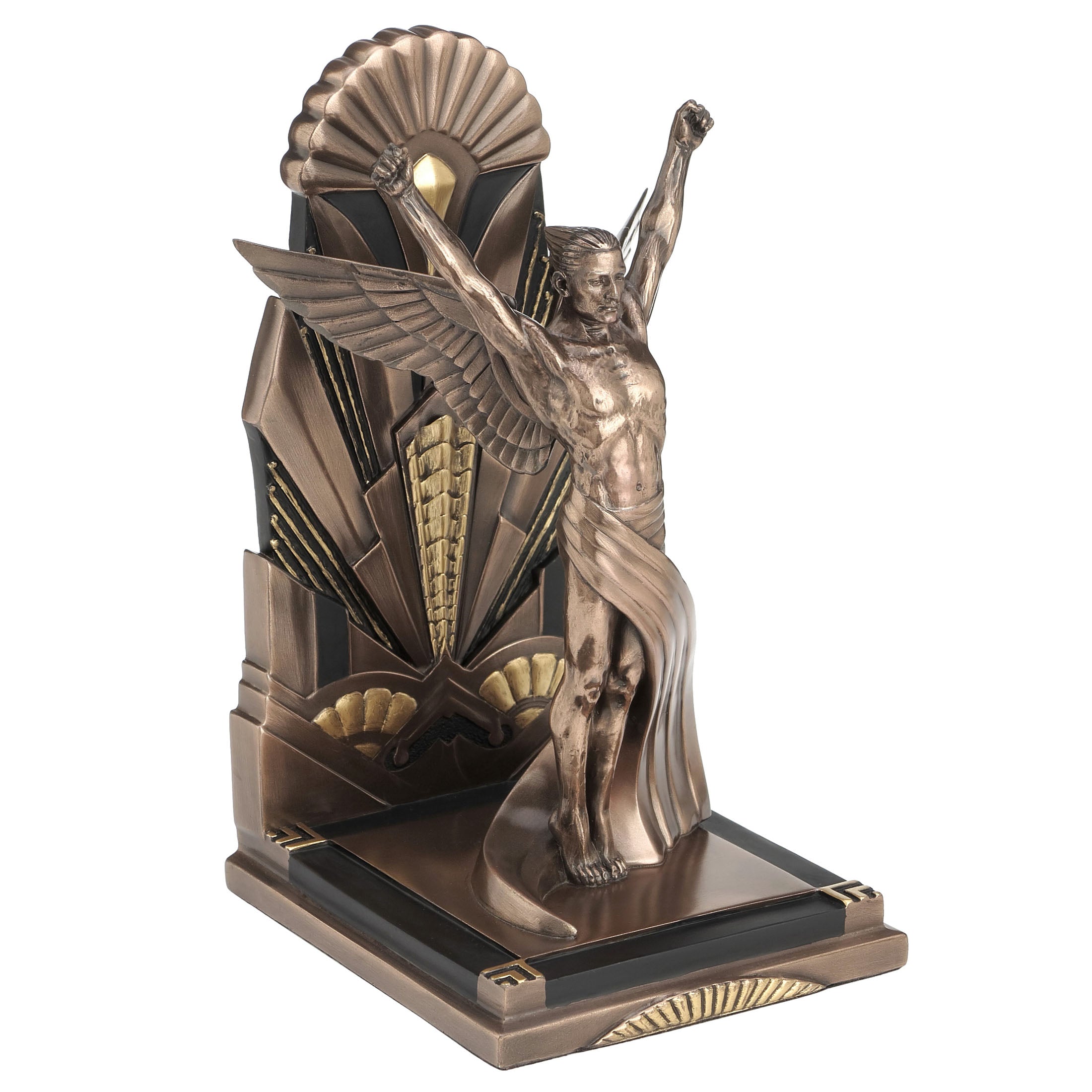 Art Deco Style Male Figure Single Bookend (Cold Cast Copper)